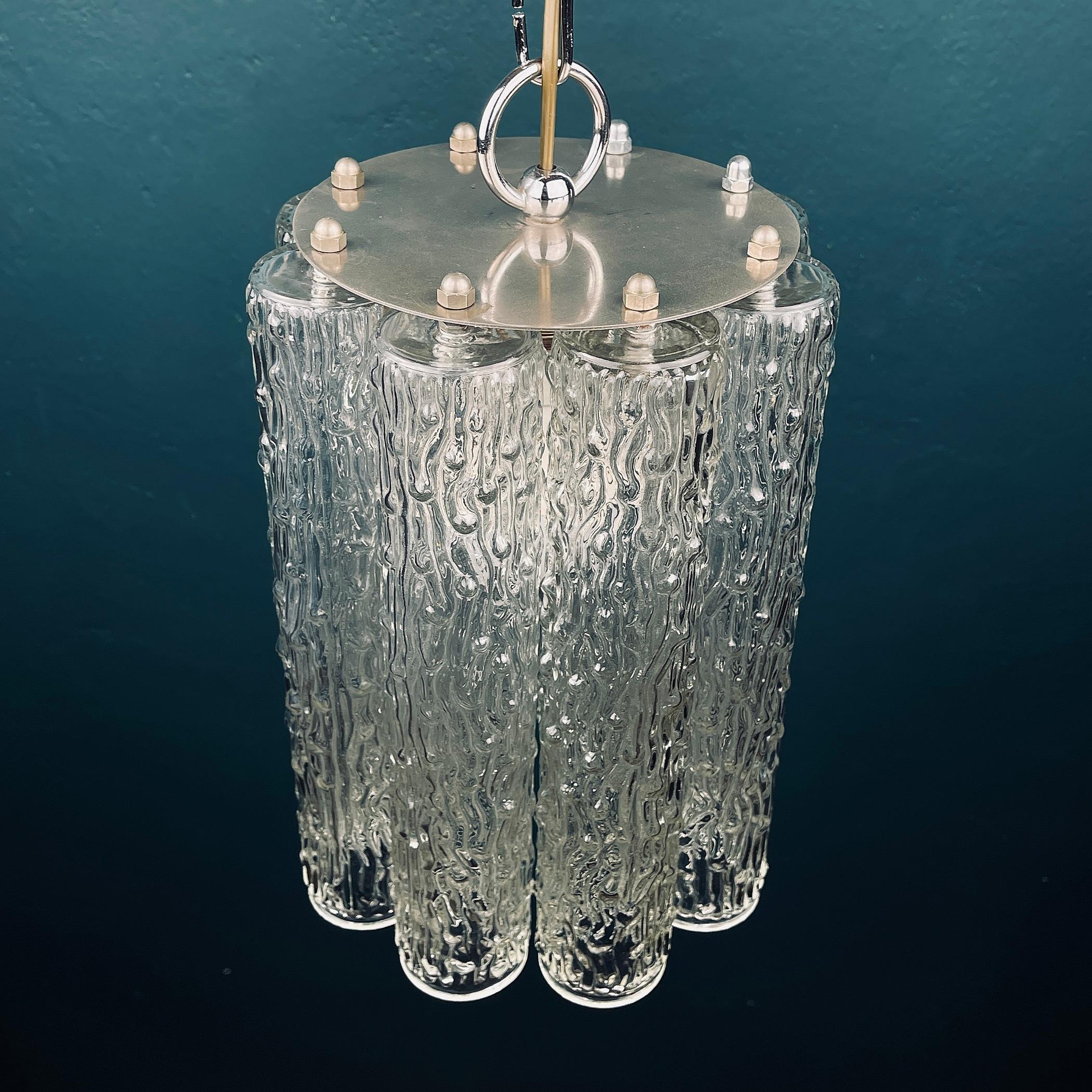 Mid-Century Murano Glass Chandelier Tronchi by Toni Zuccheri for Venini Italy 19 For Sale 1