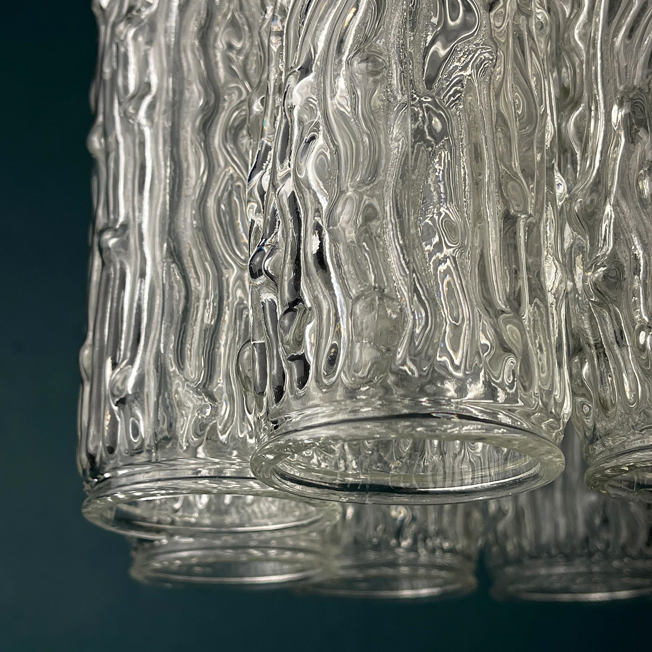 Mid-Century Murano Glass Chandelier Tronchi by Toni Zuccheri for Venini Italy 19 For Sale 3