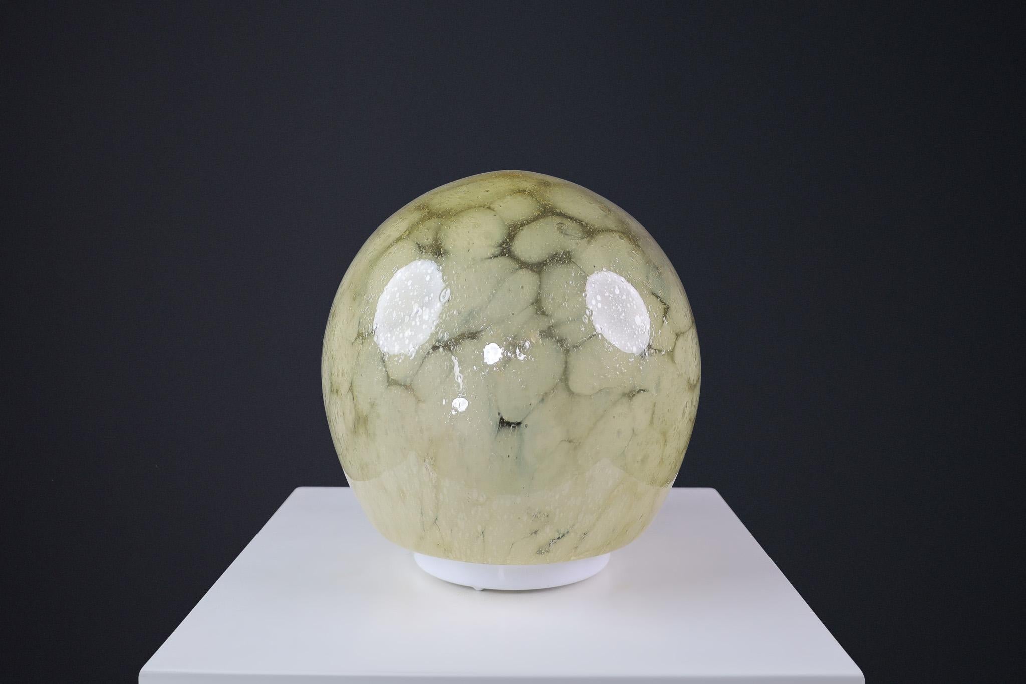 Metal Mid-Century Murano Glass Desk/Table Lamp, Italy 1970s For Sale