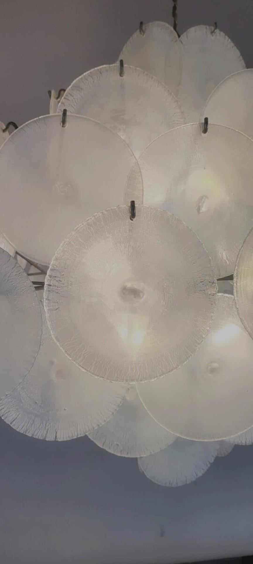 Mid-Century Modern Mid-Century Murano Glass  Discs Suspension by Carlo Nason, 1960s For Sale