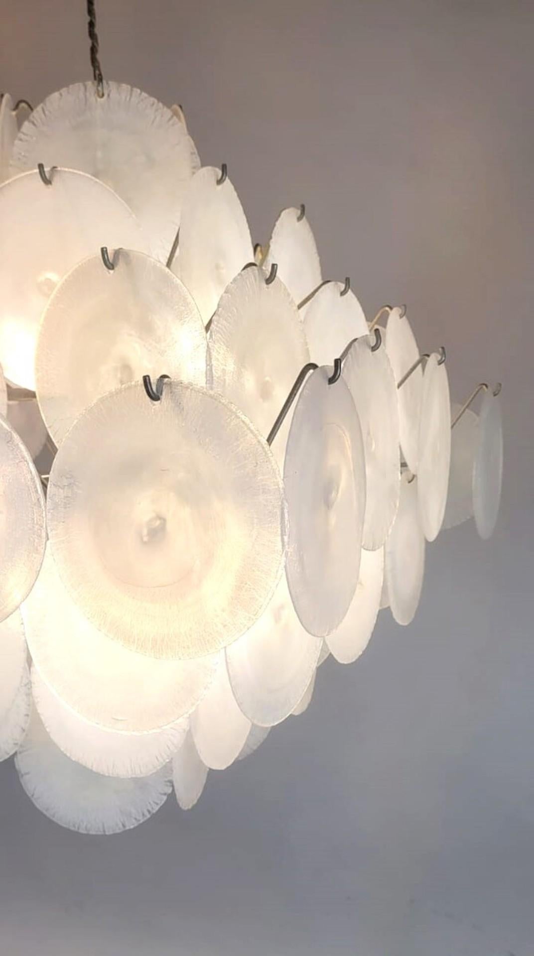 Italian Mid-Century Murano Glass  Discs Suspension by Carlo Nason, 1960s For Sale