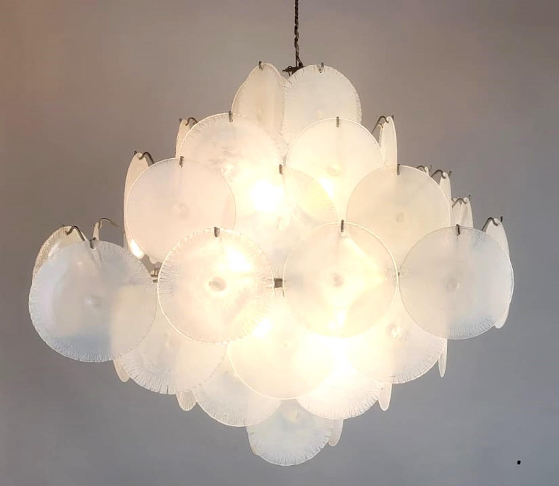 Mid-Century Murano Glass  Discs Suspension by Carlo Nason, 1960s In Good Condition For Sale In Brussels, BE