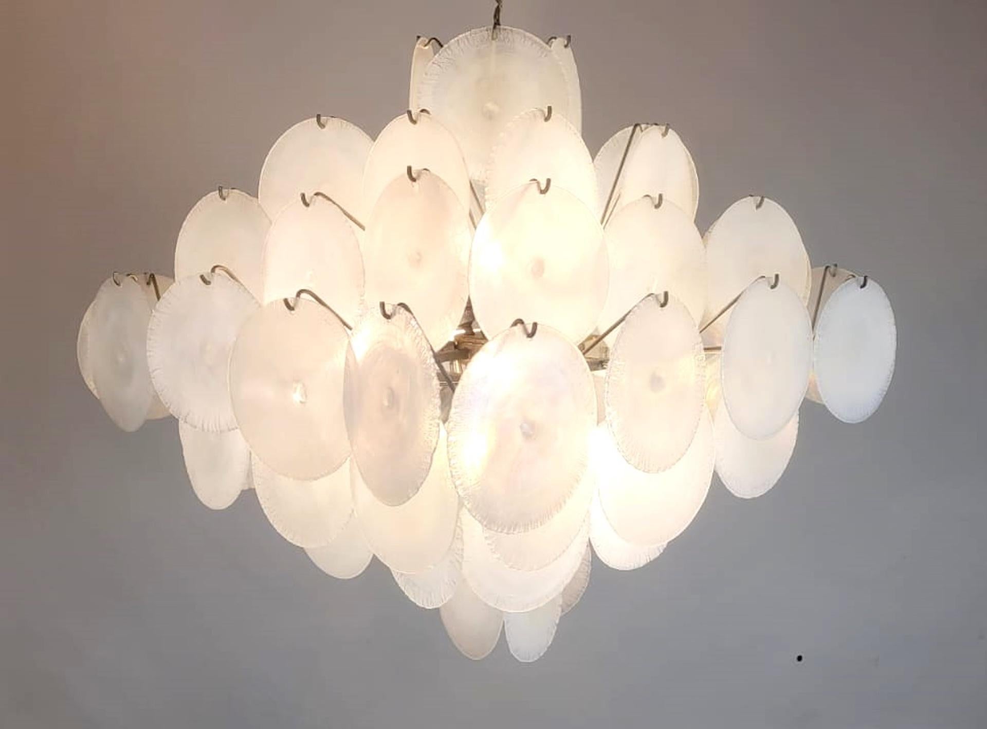 Mid-20th Century Mid-Century Murano Glass  Discs Suspension by Carlo Nason, 1960s For Sale