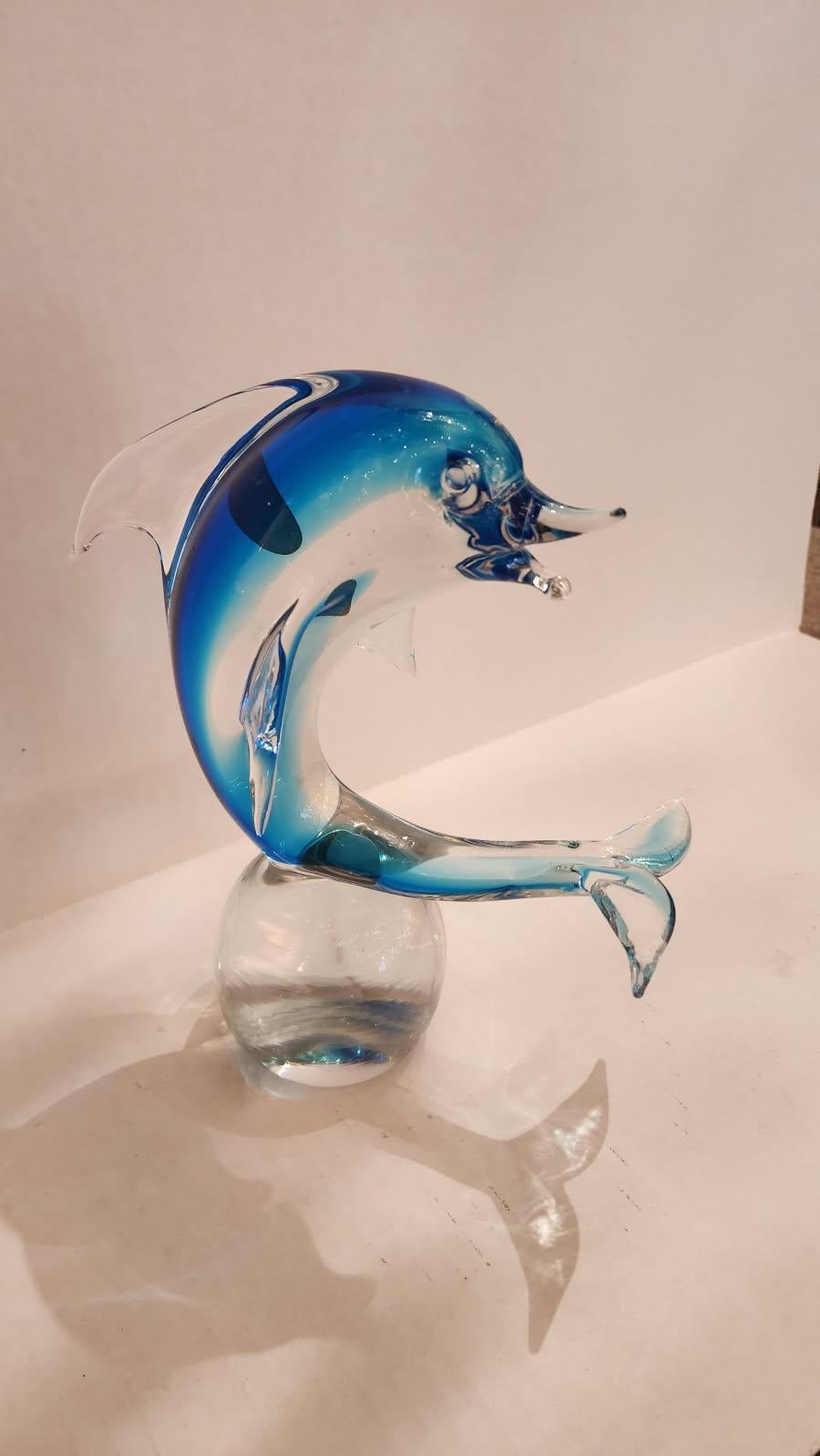 Scultura di delfino in vetro di Murano del metà del secolo scorso in vendita 1