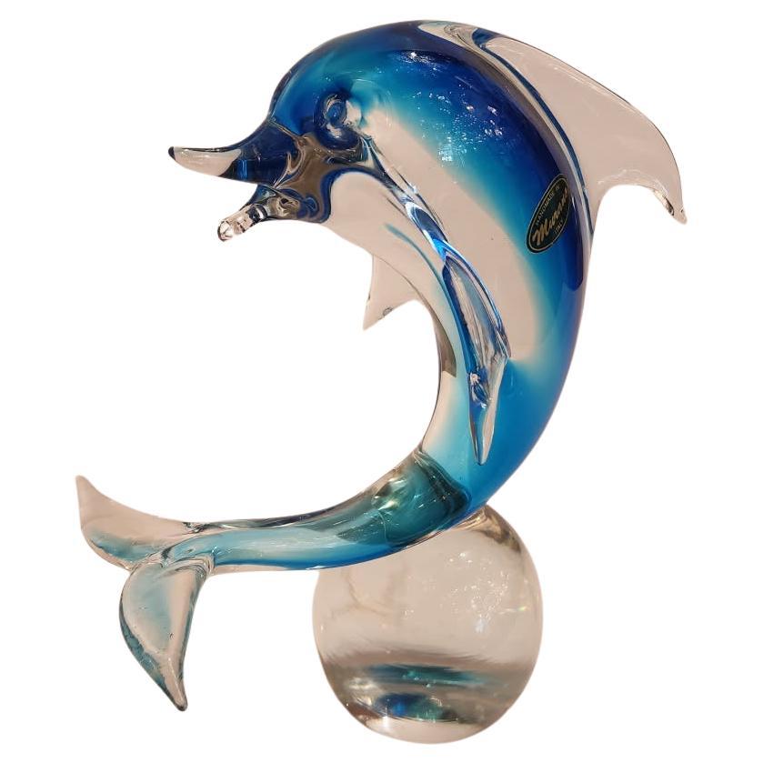Mid-Century Murano Glass Dolphin Sculpture