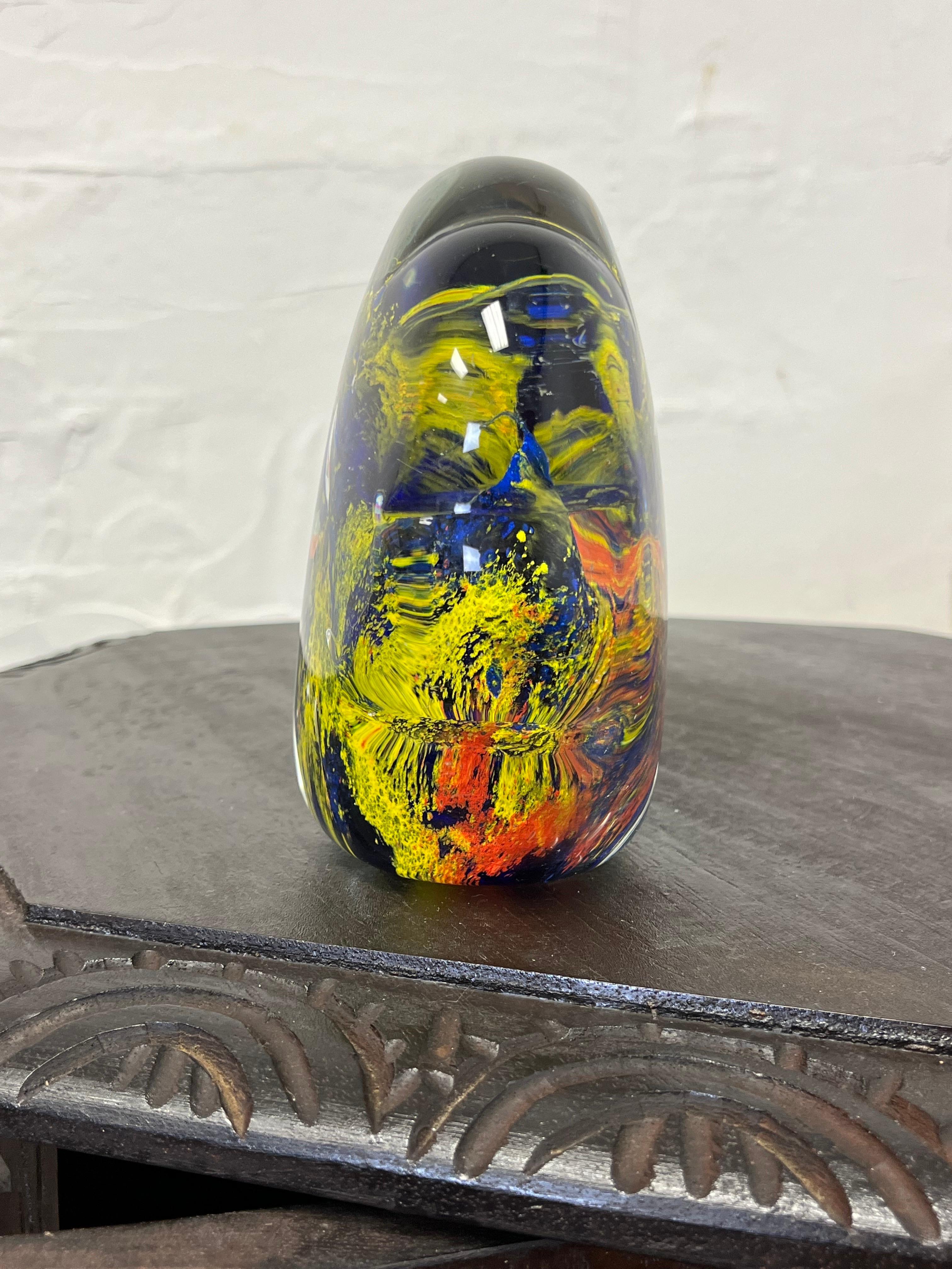 Art Glass Mid Century Murano Glass Fish Aquarium Sculpture For Sale