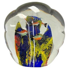 Mid Century Murano Glass Fish Aquarium Sculpture