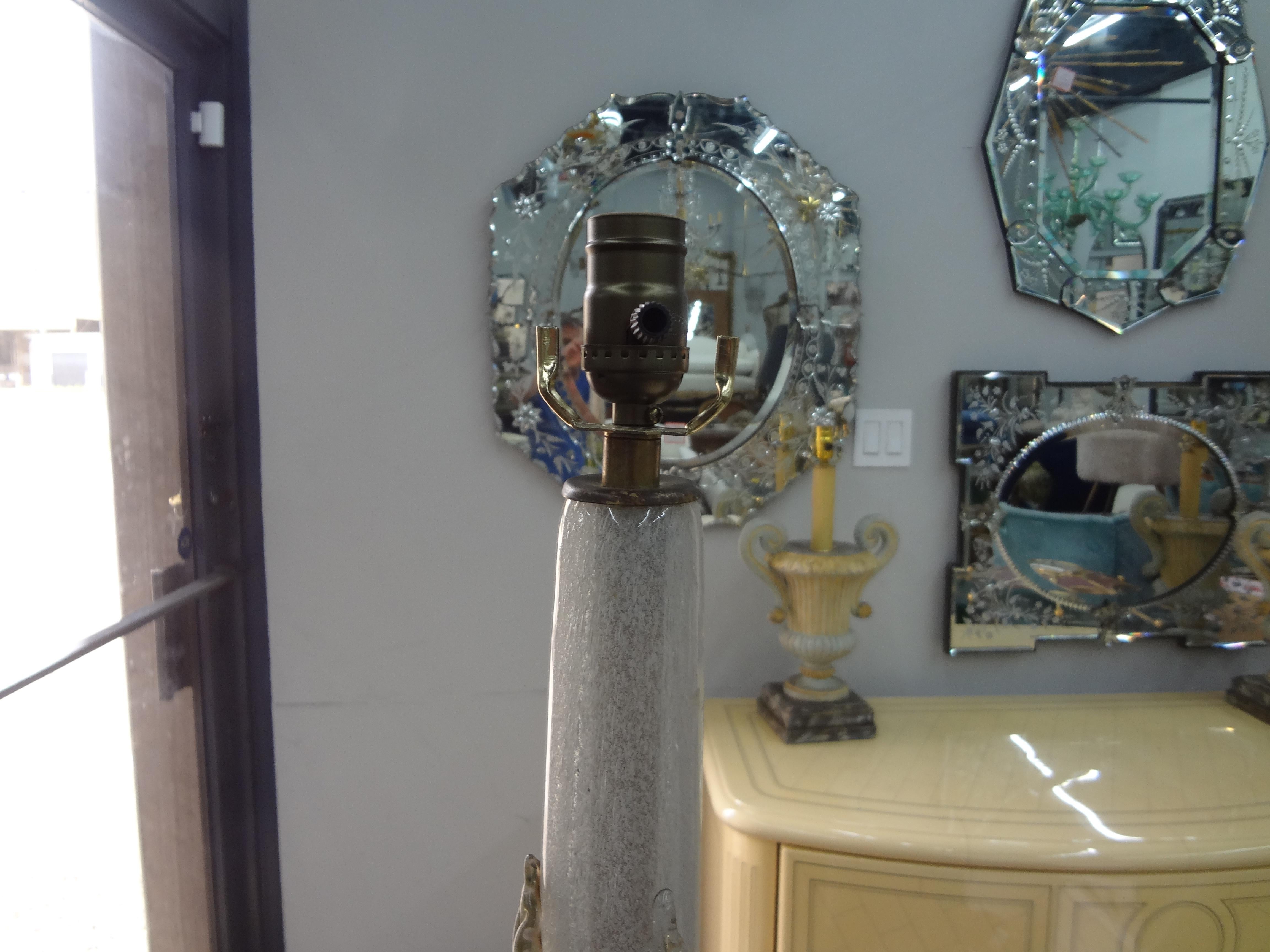 Lámpara de pie de cristal de Murano de mediados de siglo Latón en venta