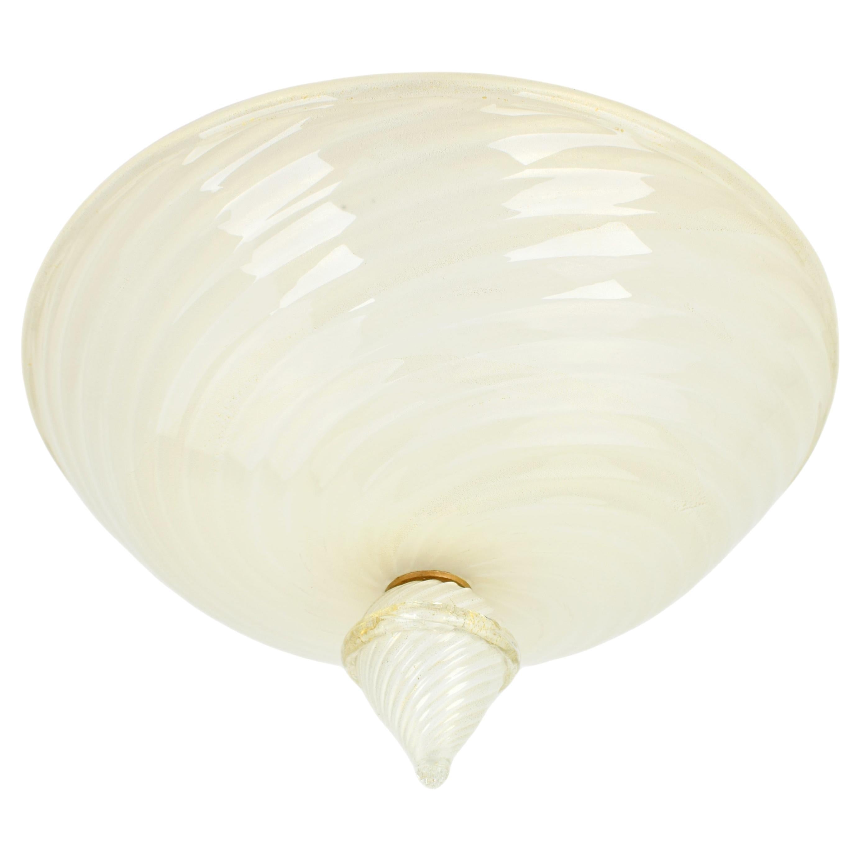 Monture affleurante en verre de Murano du milieu du siècle attribuée à Barovier&Toso, années 1950