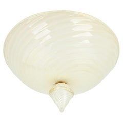 Mid-Century Murano Glass Flush Mount Attributed to Barovier & Toso, 1950s
