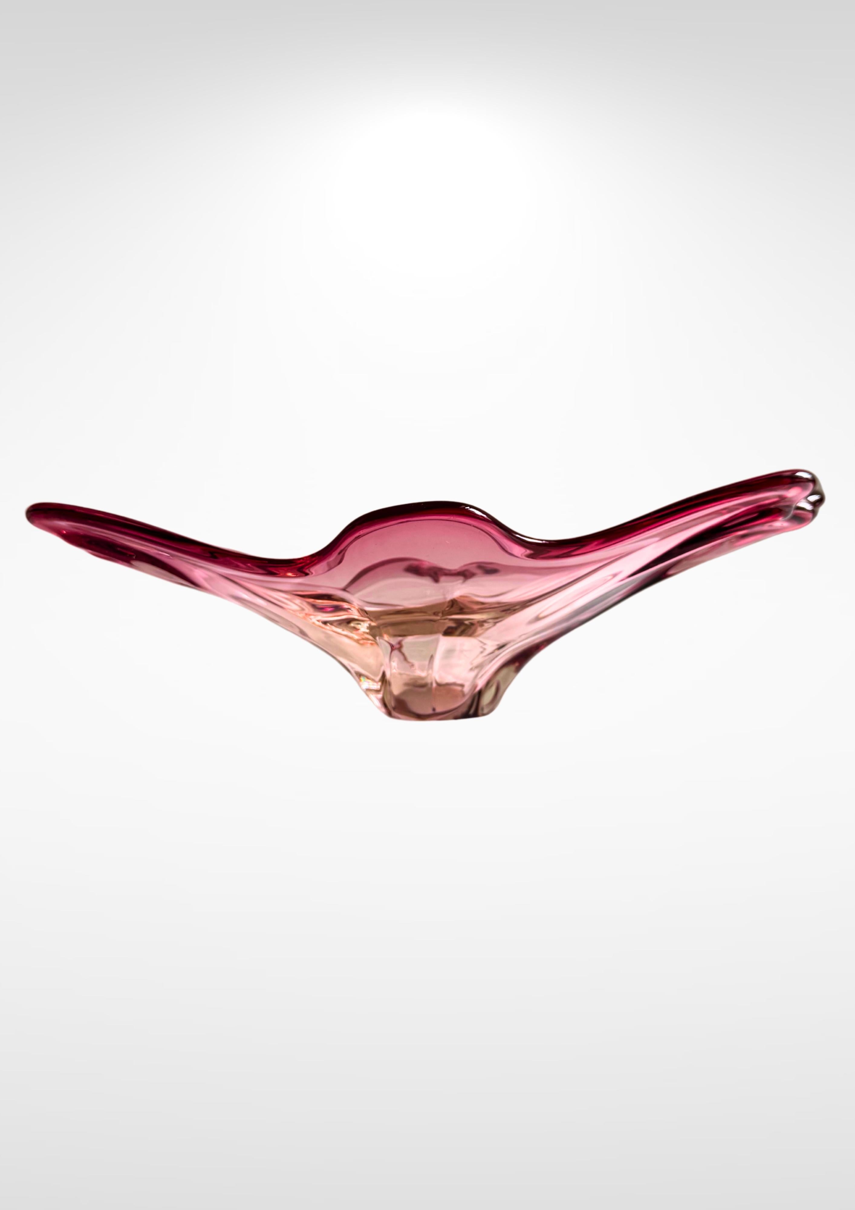 Ciotola da centrotavola grande a forma libera in vetro di Murano del metà del secolo scorso In condizioni buone in vendita a Torquay, GB