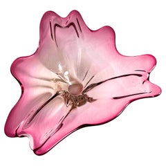 Mid-Century Murano Glass Freeform Large Centrepiece Bowl