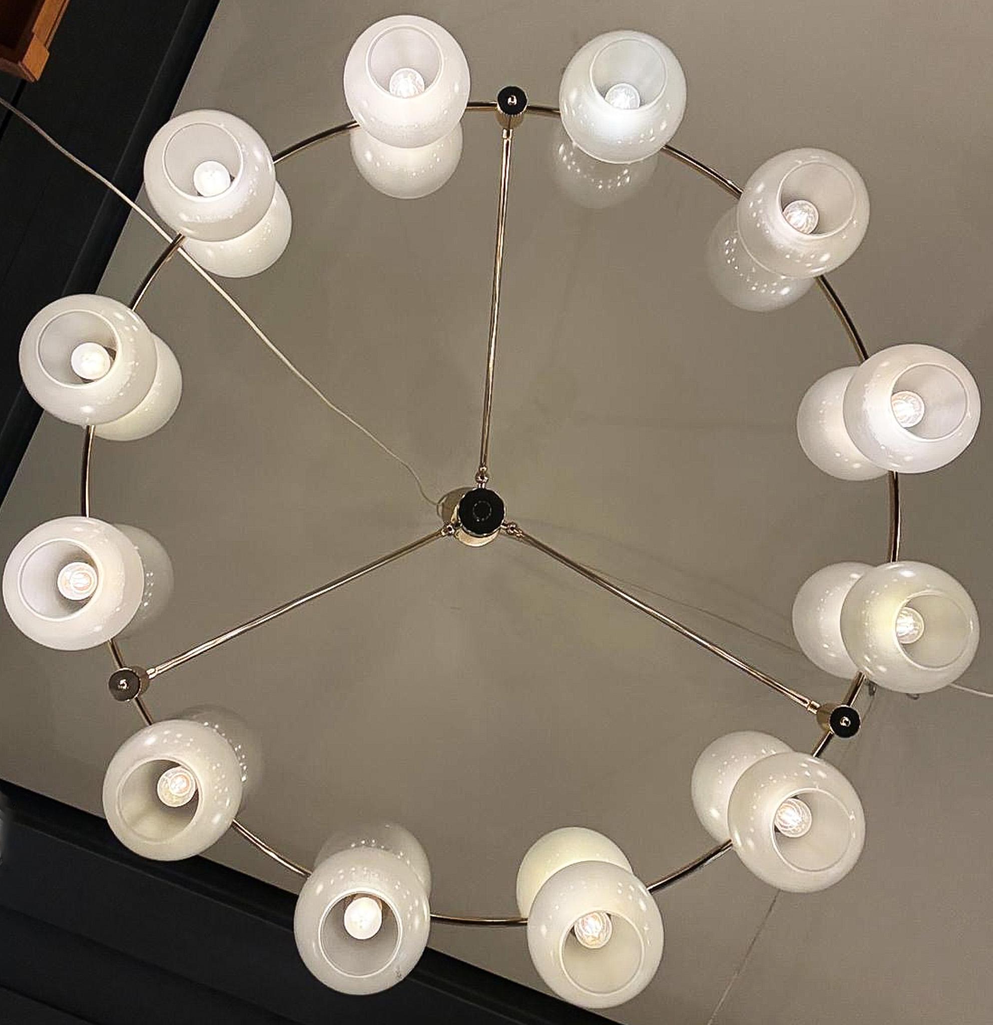 European Mid-Century Murano Glass Globe Chandelier, 1960s