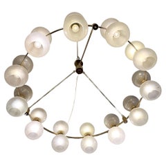 Mid-Century Murano Glass Globe Chandelier, 1960s