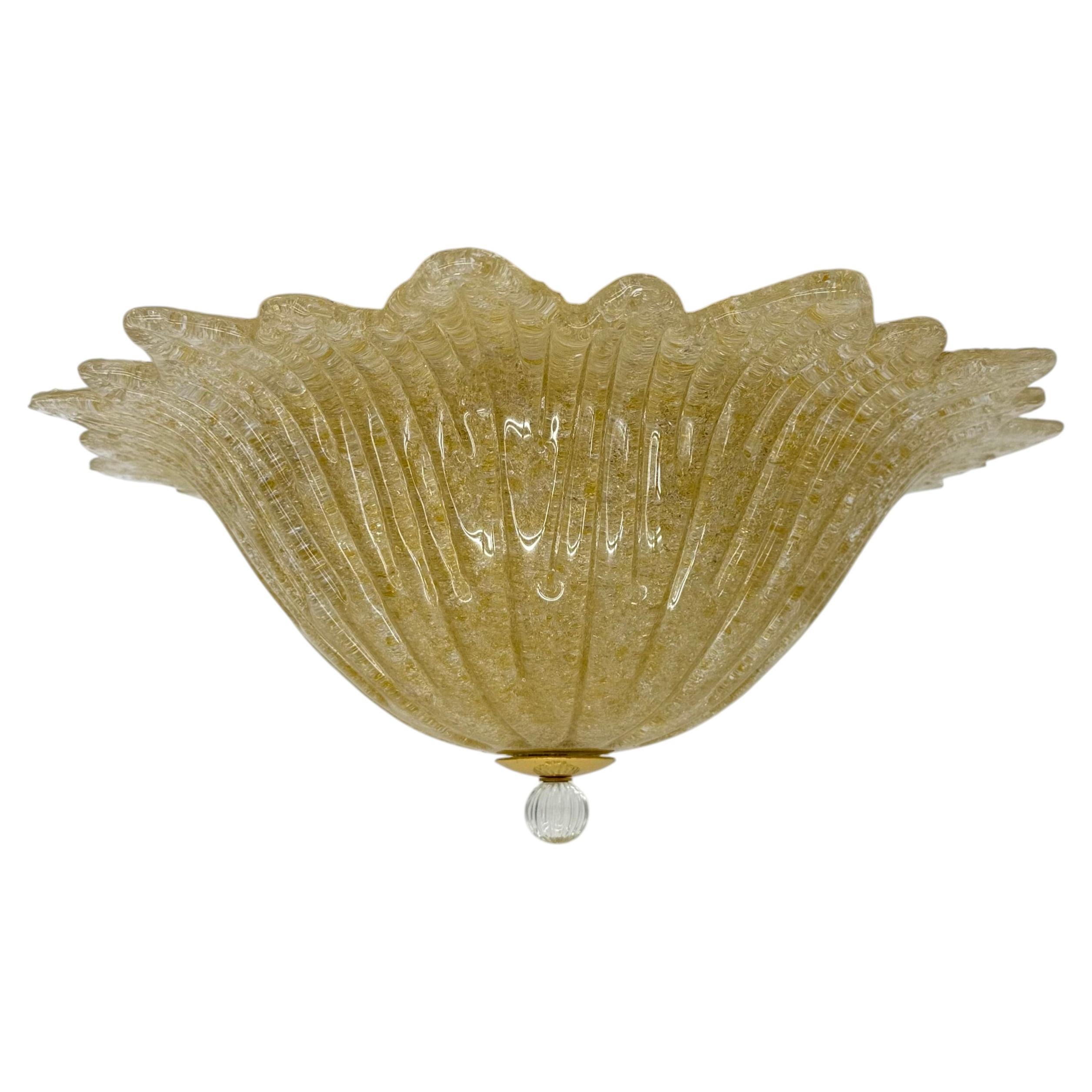 Mid-century Murano glass Italian ceiling lamp , 1970s