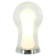 Mid century Murano Glass Lamp bulb-shaped, Italy 1960s with chromed base