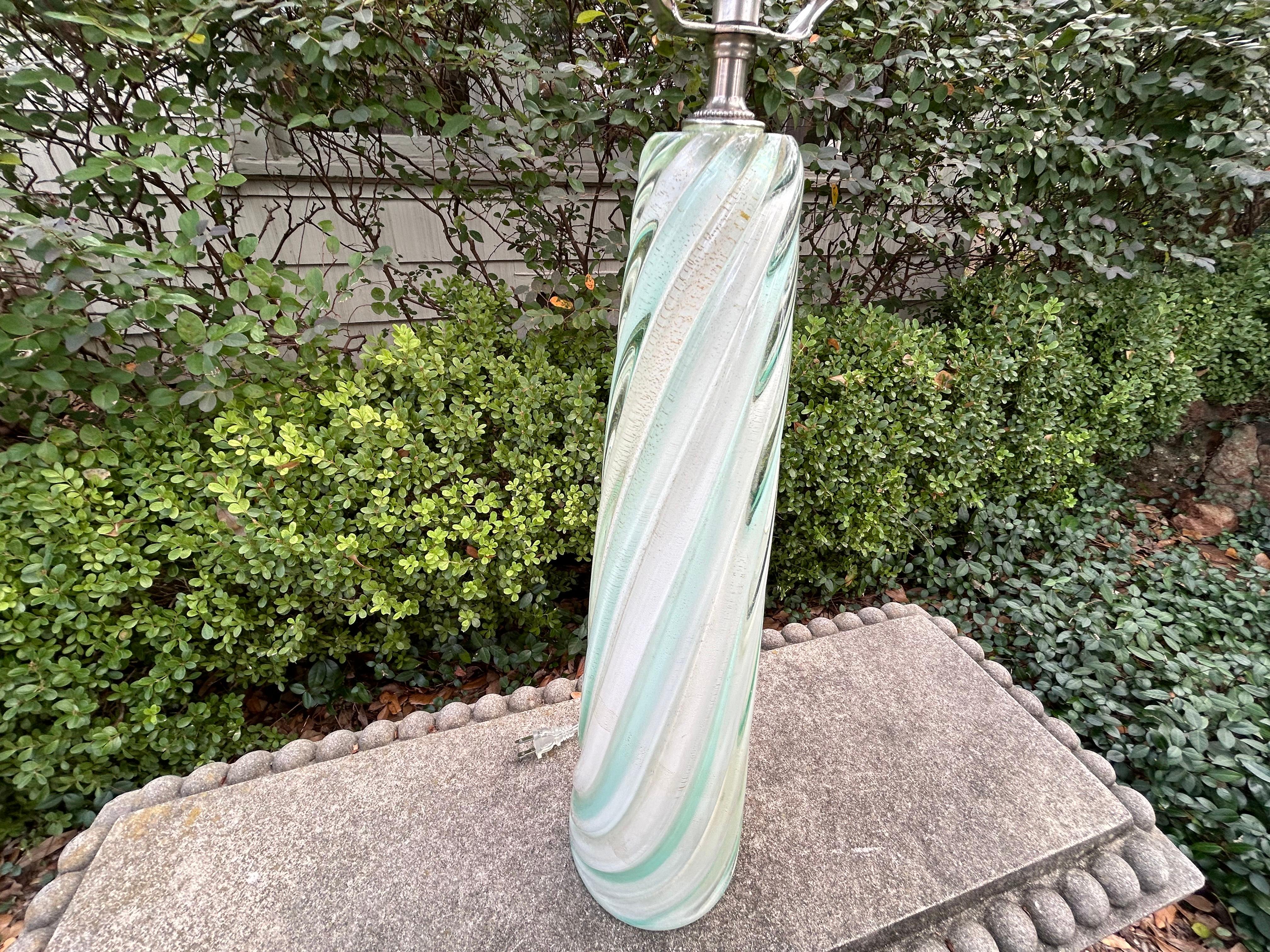 Mid-20th Century Mid Century Murano Glass Lamp By Seguso For Sale
