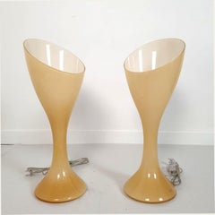 Mid Century Murano glass lamps by Vistosi - a pair