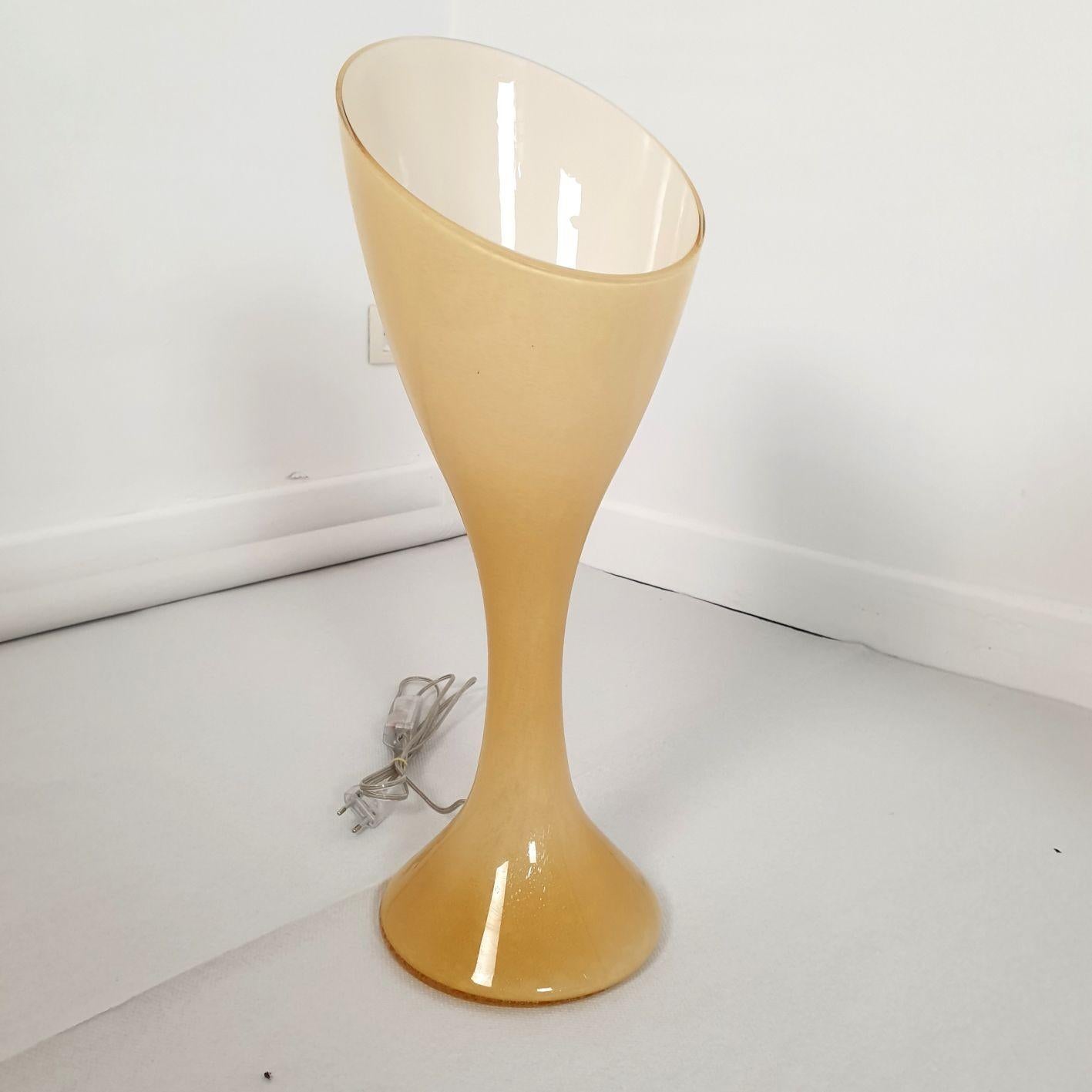 Late 20th Century Mid Century Murano glass lamps by Vistosi - a pair For Sale