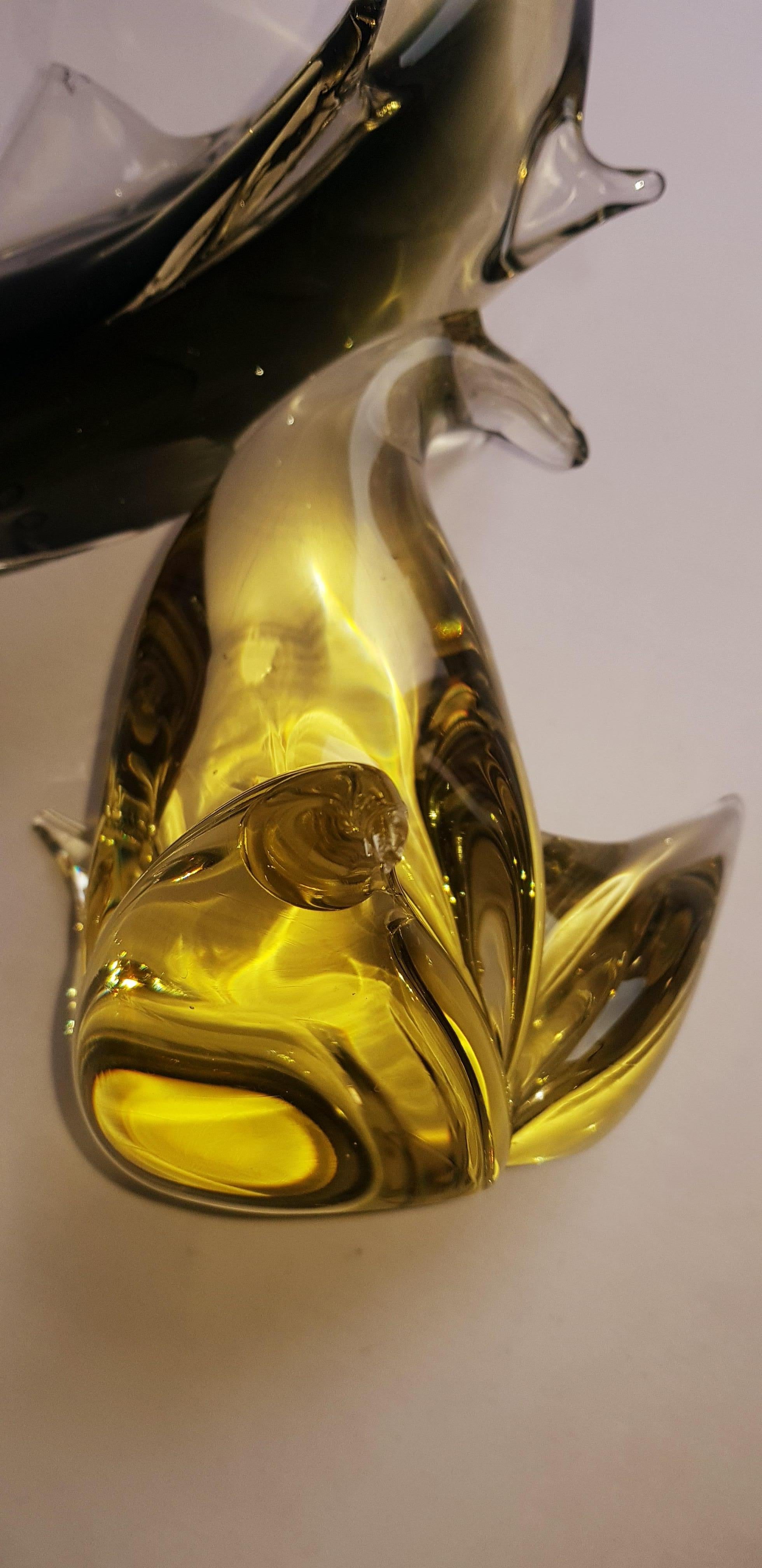 Other Mid-Century Murano Glass large Sommerso Shark Signed by the artist  For Sale