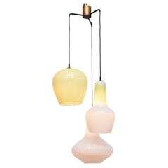 Mid-century Murano glass light pendant by Massimo Vignelli