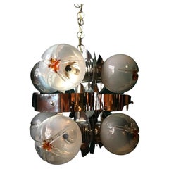 Mid-Century Murano Glass Murano Mazzega Chandelier