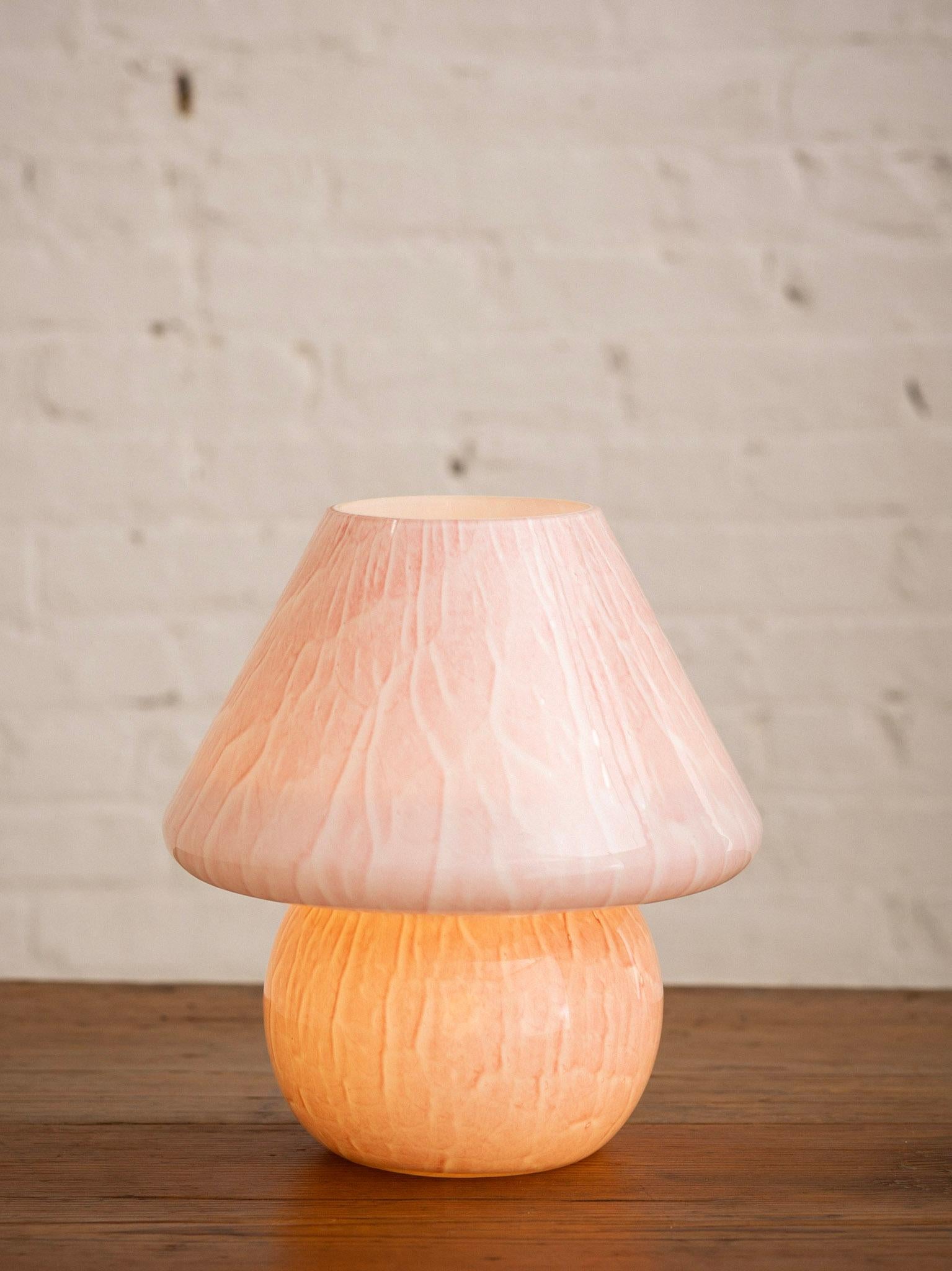 Mid Century Murano Glass Mushroom Lamp 1
