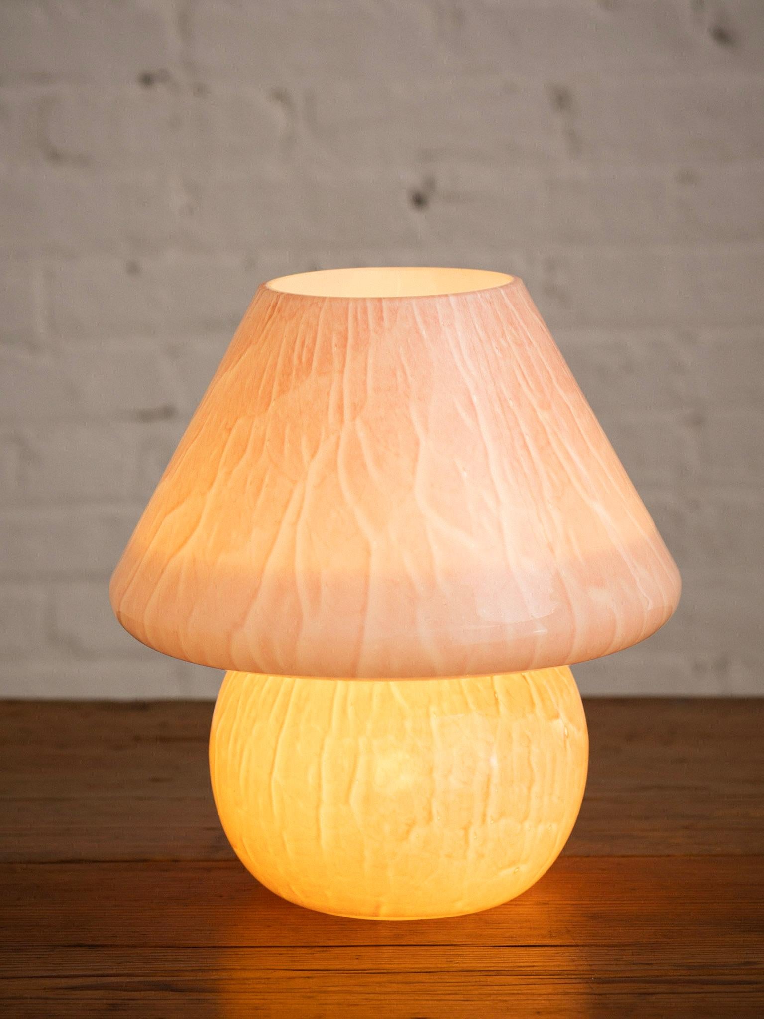 Mid Century Murano Glass Mushroom Lamp 2