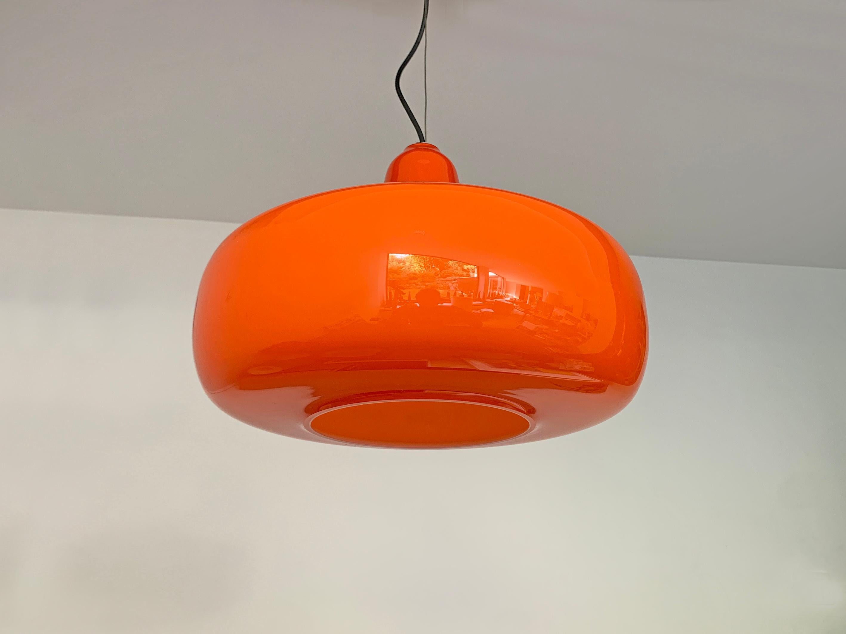 Mid-Century Murano Glass Pendant by Vistosi, design Alessandro Pianon, 1960s For Sale 5