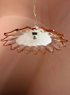 Mid Century Murano Glass Pendant Lamp by La Murrina Murano Venice Italy 1970s