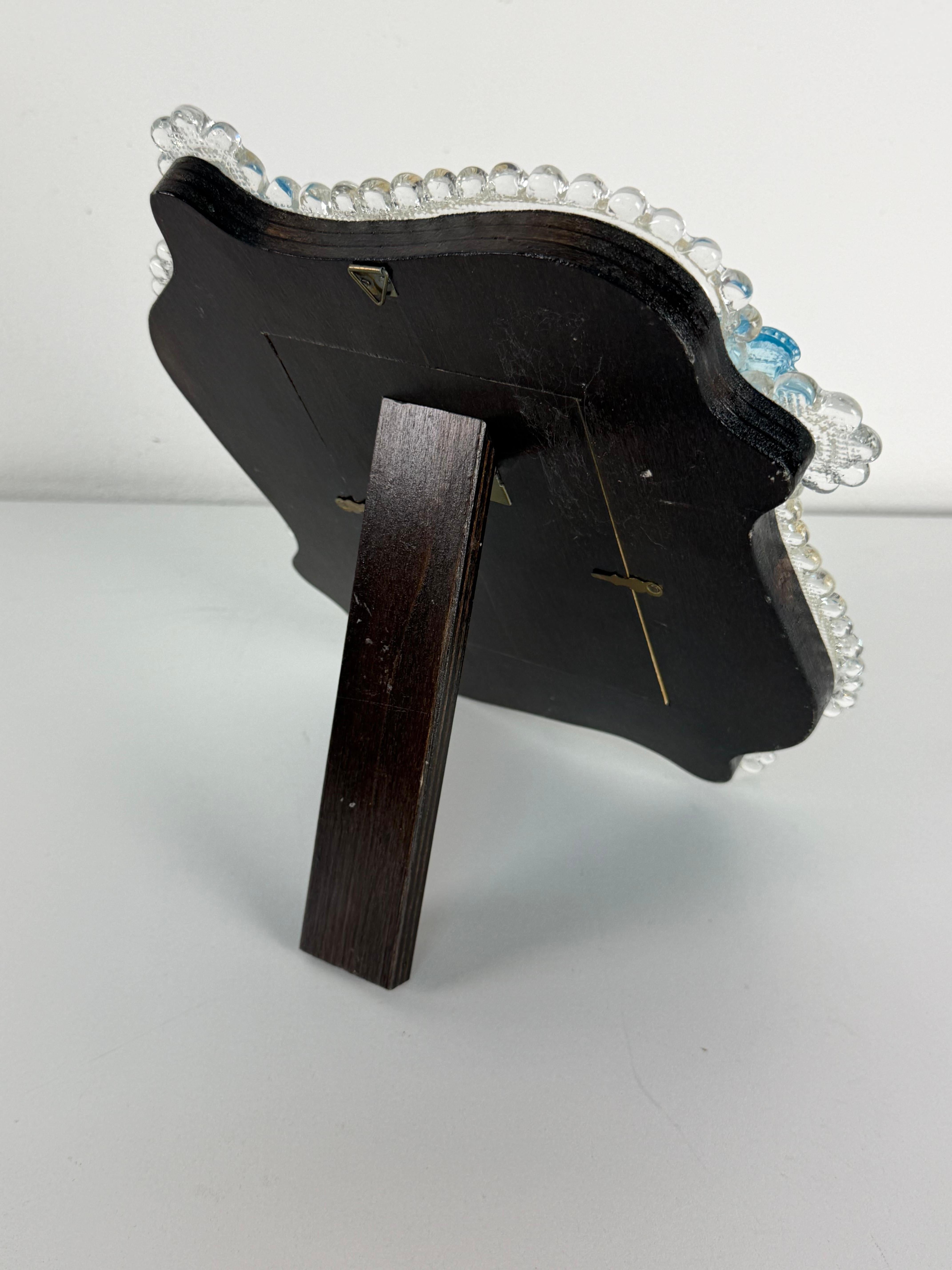 Milieu du XXe siècle Cadre photo en verre de Murano du milieu du siècle, années 1950 en vente