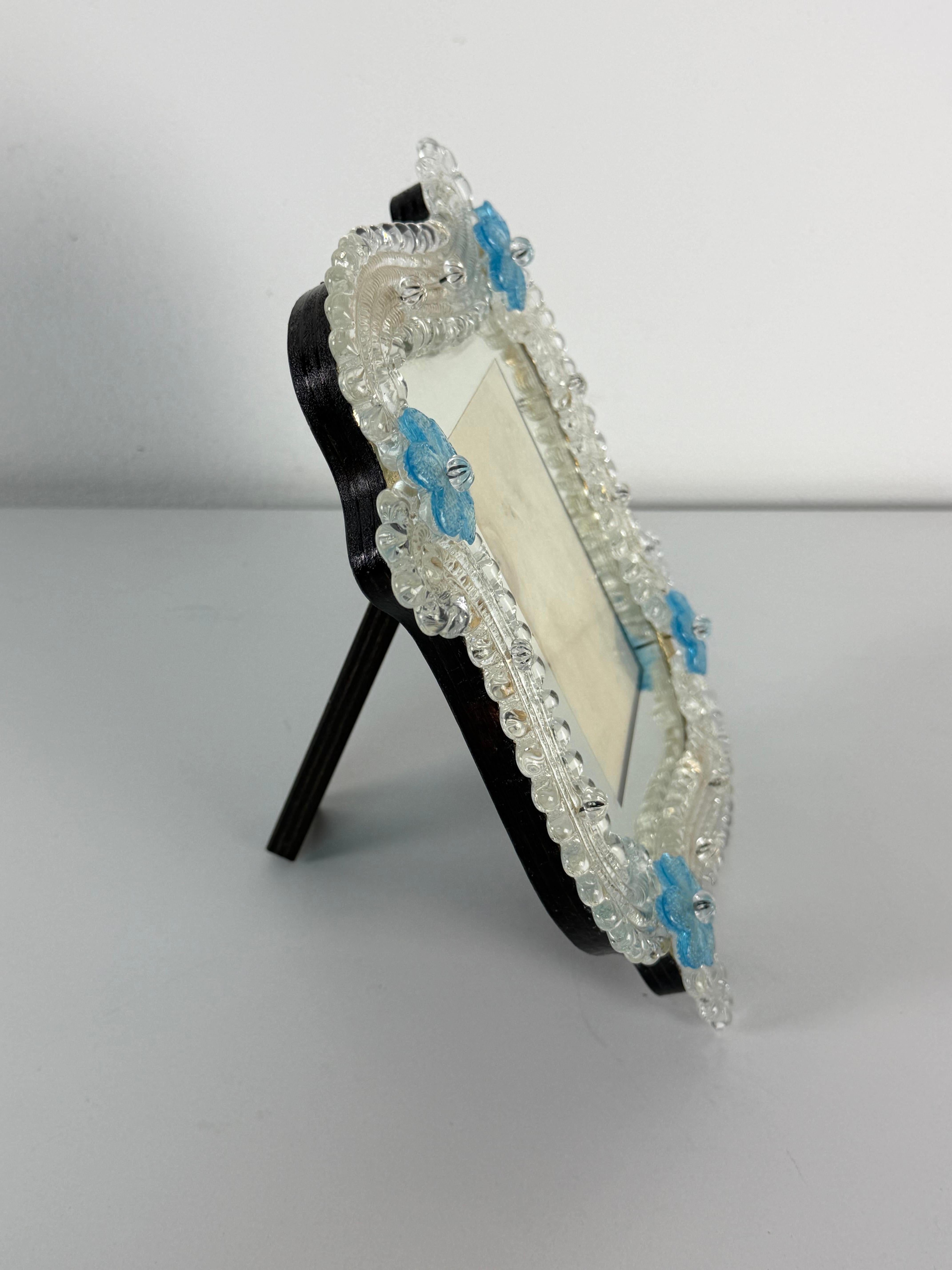 Verre de Murano Cadre photo en verre de Murano du milieu du siècle, années 1950 en vente