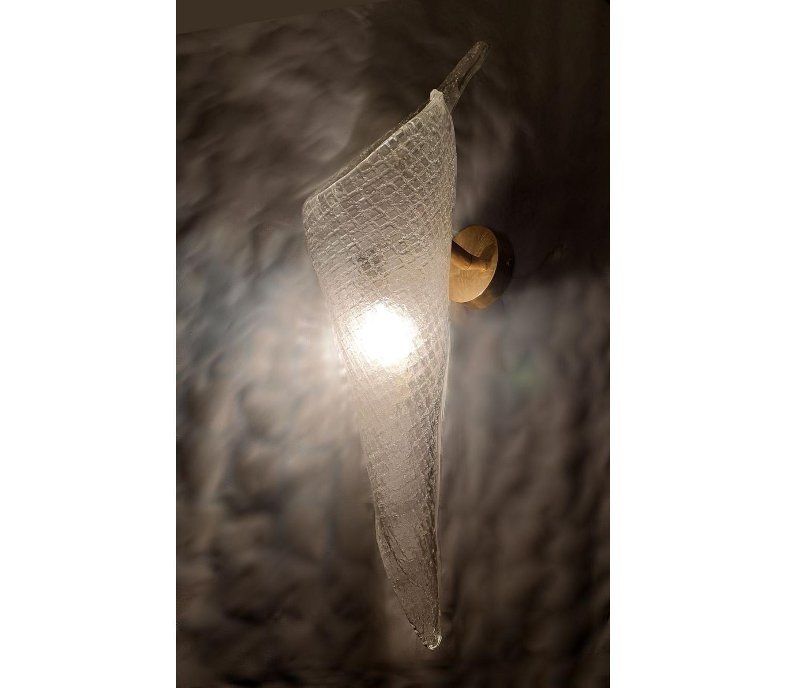 Italian Mid Century Murano glass sconces - a pair For Sale