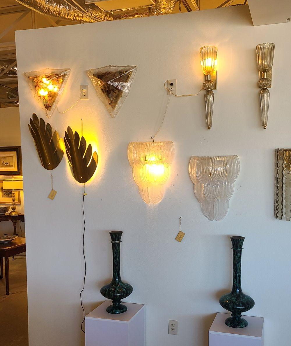 Italian Murano glass sconces or flush mounts, Italy For Sale