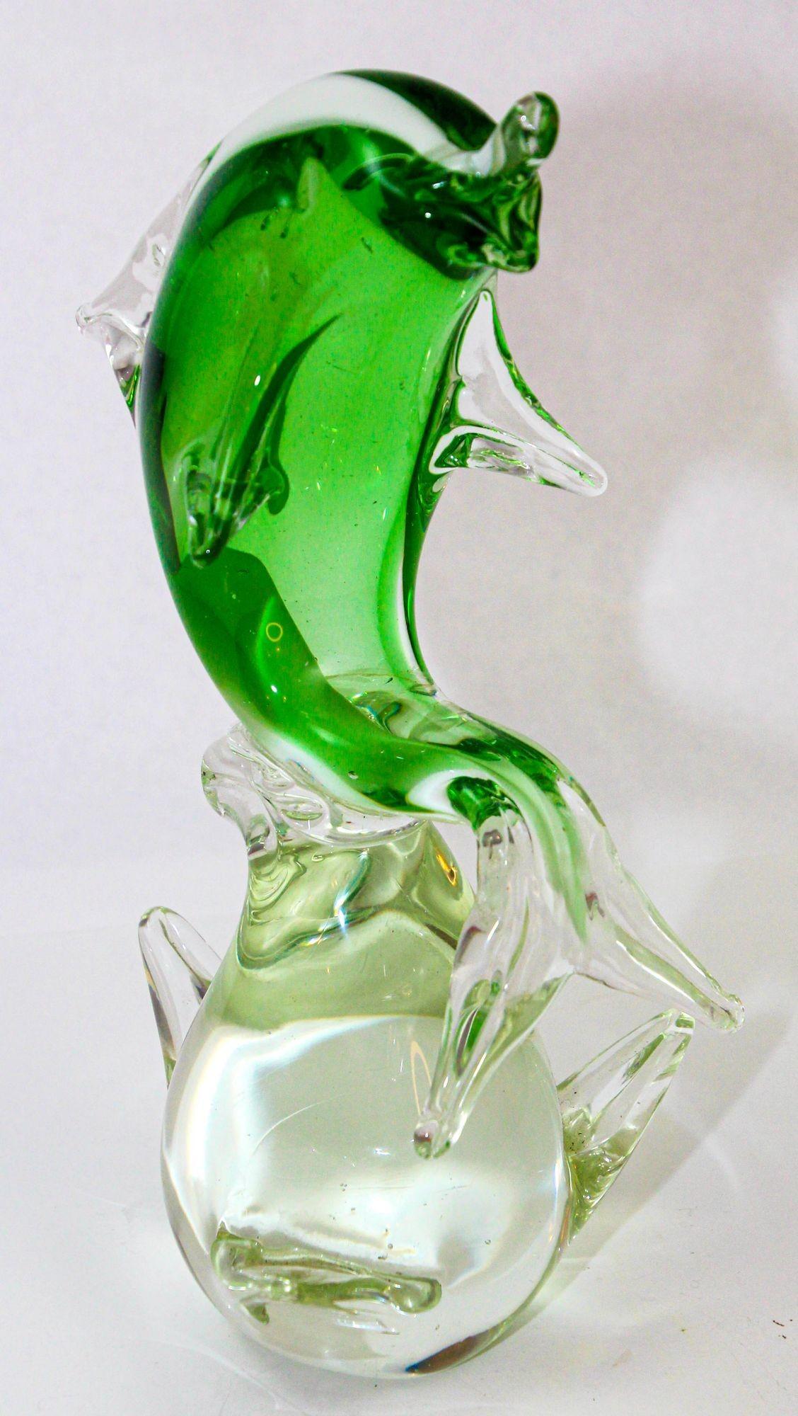 Escultura de cristal de Murano de mediados de siglo Fish Design italiano años 60 en venta 2