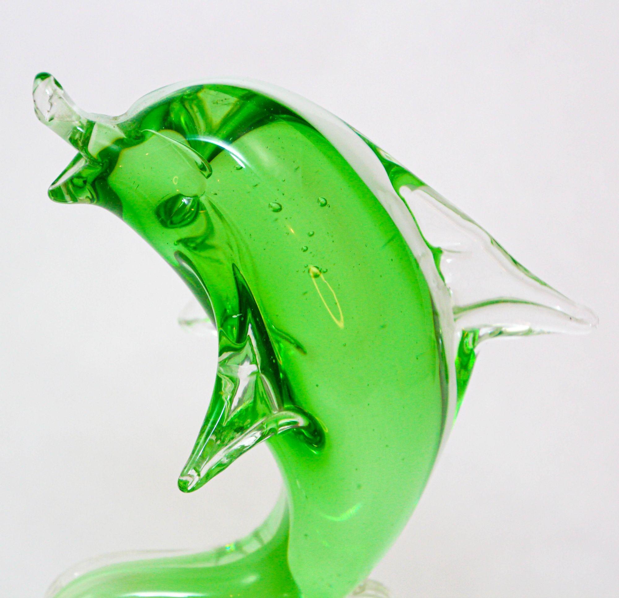 Escultura de cristal de Murano de mediados de siglo Fish Design italiano años 60 Moderno de mediados de siglo en venta