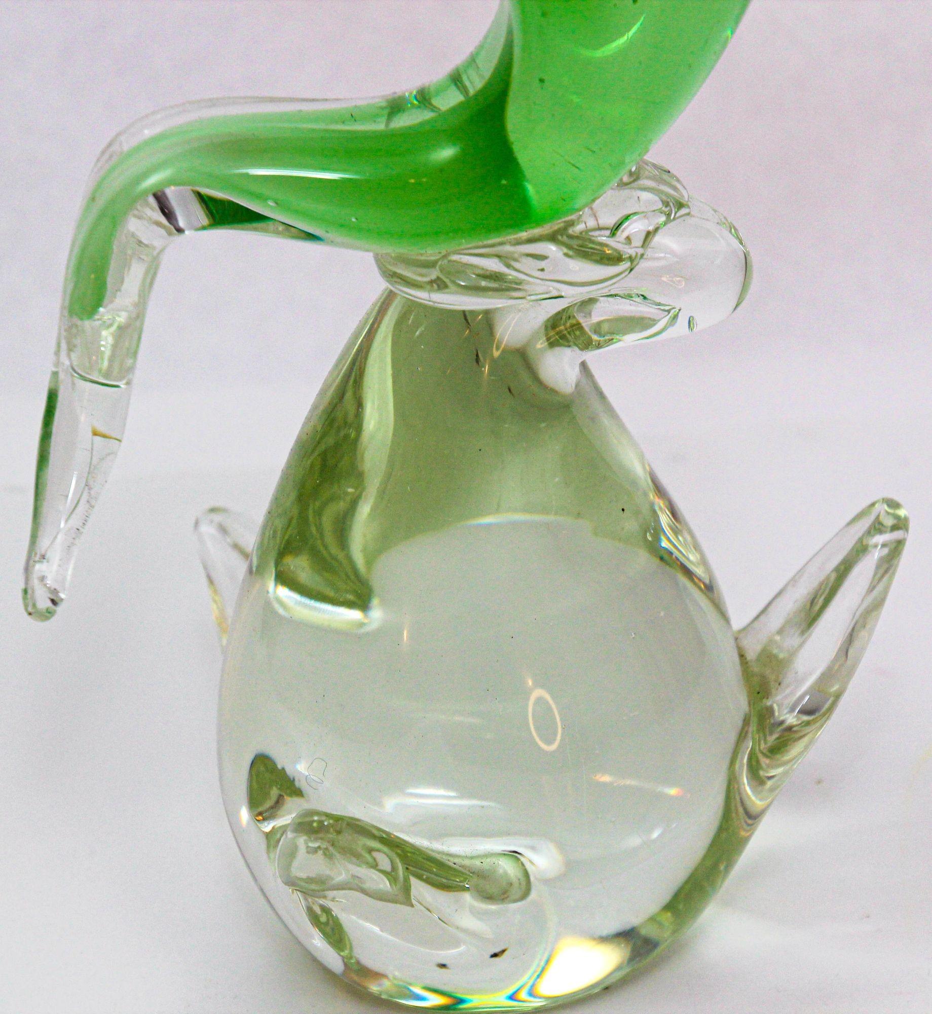 Escultura de cristal de Murano de mediados de siglo Fish Design italiano años 60 Italiano en venta