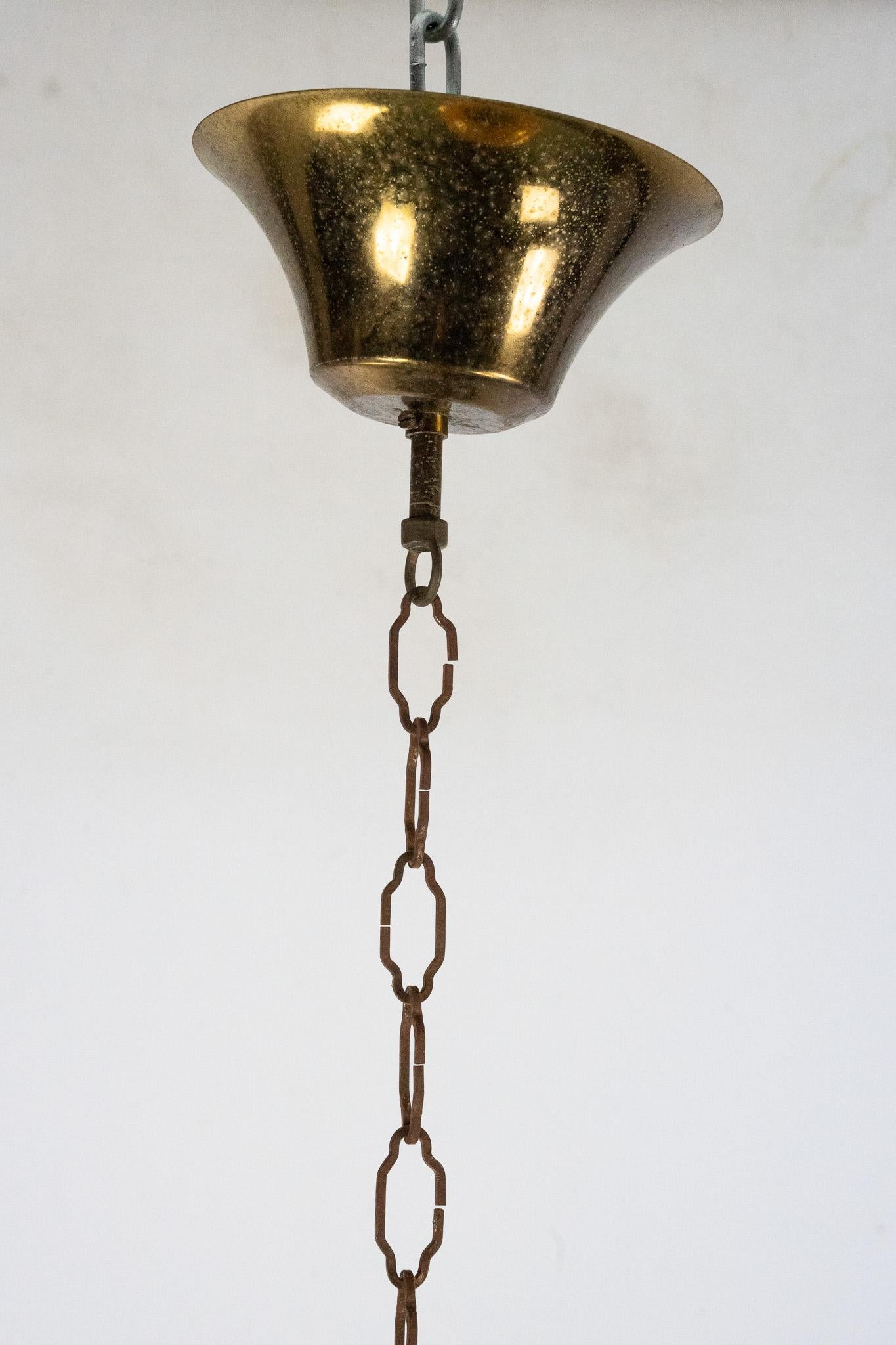 Mid-Century Murano glass sphere chandelier in the style of Venini. Italy 1970s For Sale 2