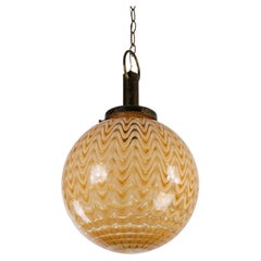 Mid-Century Murano glass sphere chandelier in the style of Venini. Italy 1970s