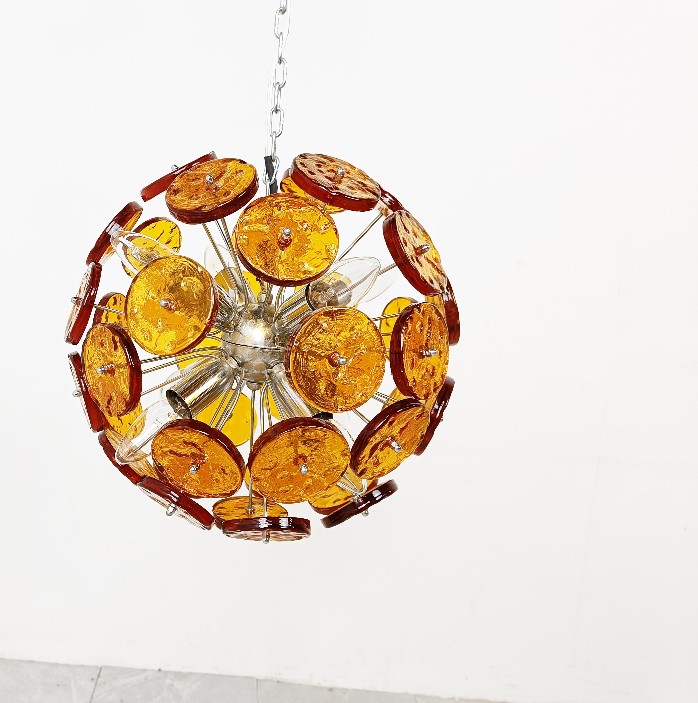 Sputnik-Kronleuchter aus Murano-Glas aus der Jahrhundertmitte, 1960er Jahre im Zustand „Gut“ im Angebot in HEVERLEE, BE