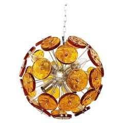 Sputnik-Kronleuchter aus Murano-Glas aus der Jahrhundertmitte, 1960er Jahre