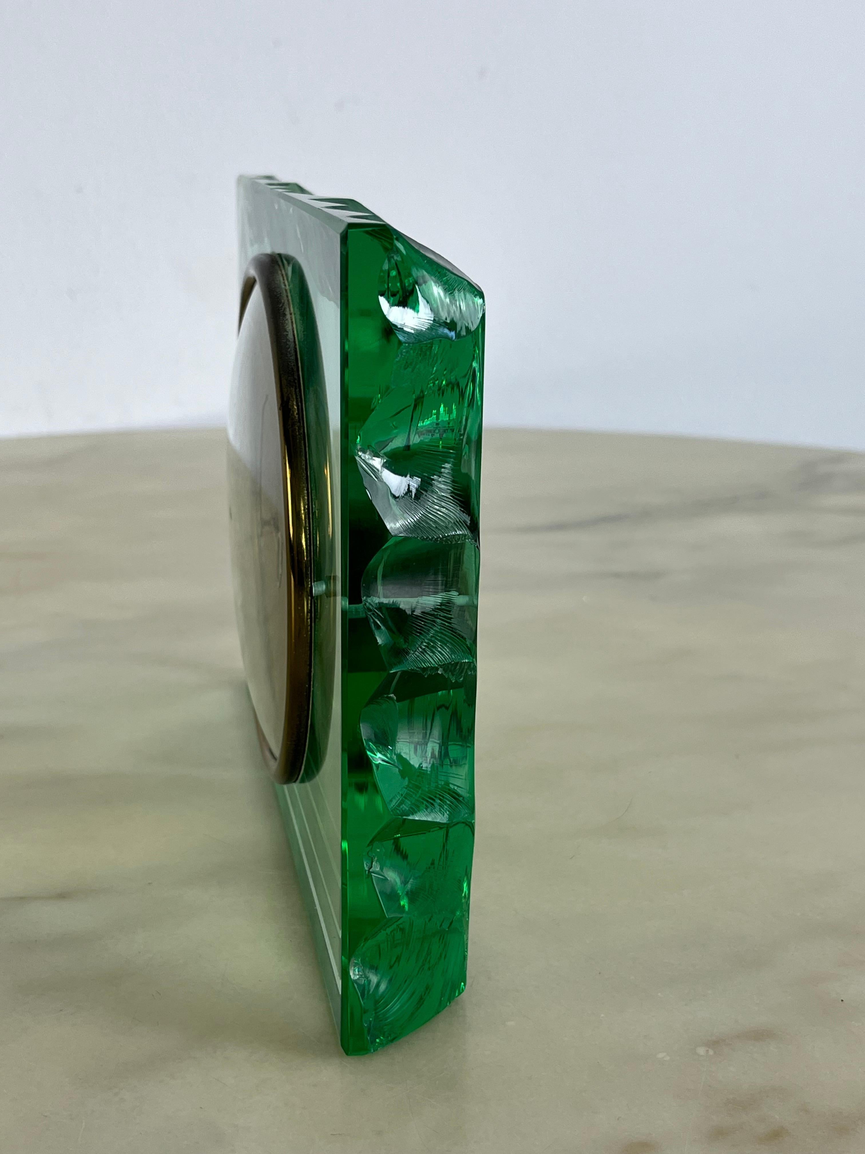 Mid-Century Murano Glass Table Clock Attributed to Max Ingrand for Fontana Arte  For Sale 10