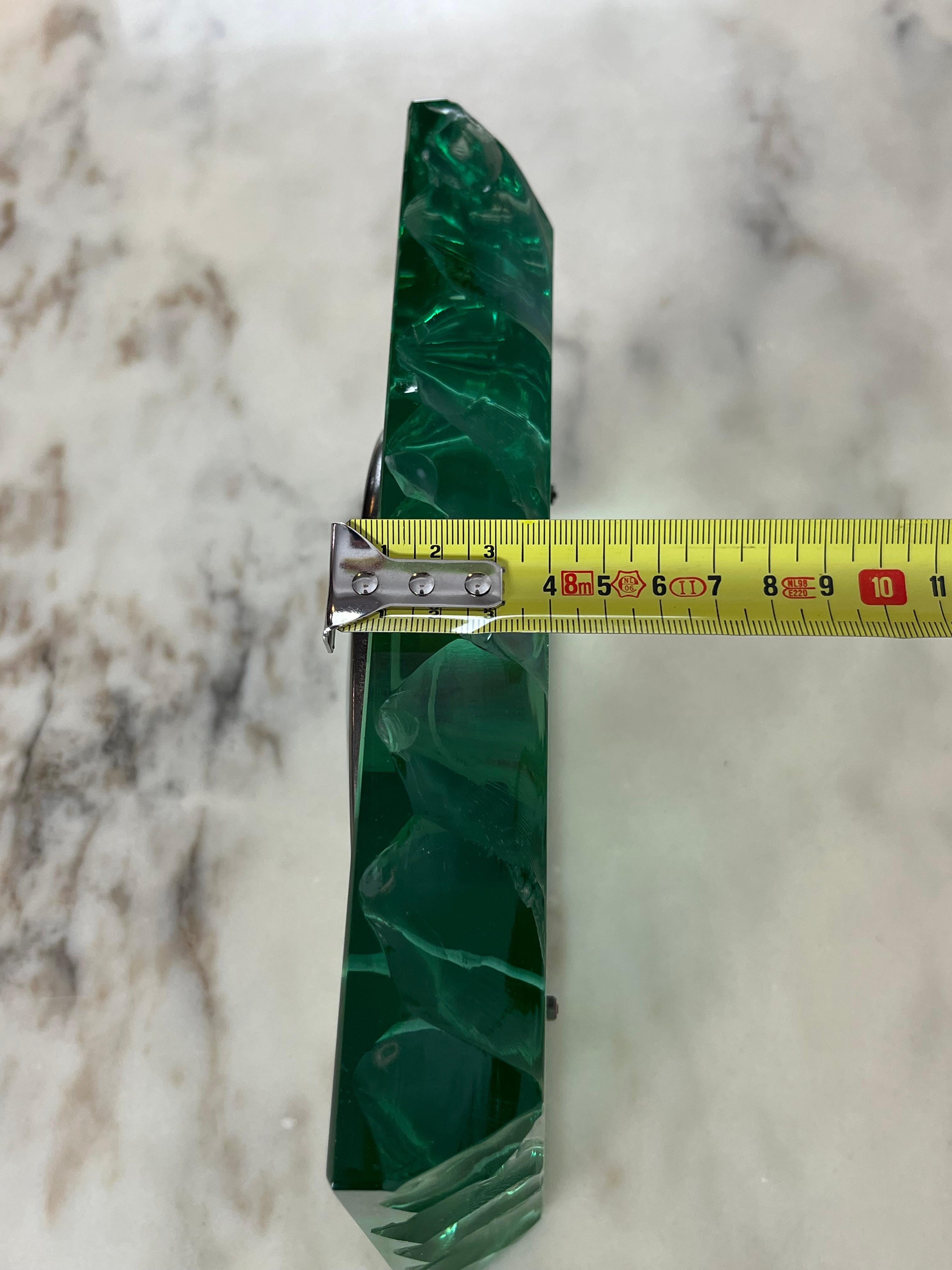 Mid-Century Murano Glass Table Clock Attributed to Max Ingrand for Fontana Arte  For Sale 1