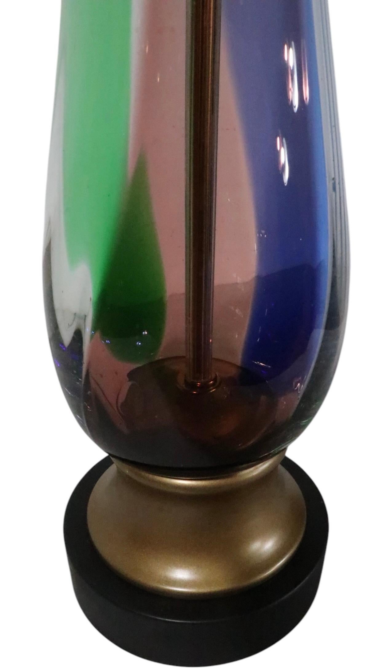 Lampe de table en verre de Murano du milieu du siècle Att. à Seguso en vente 9