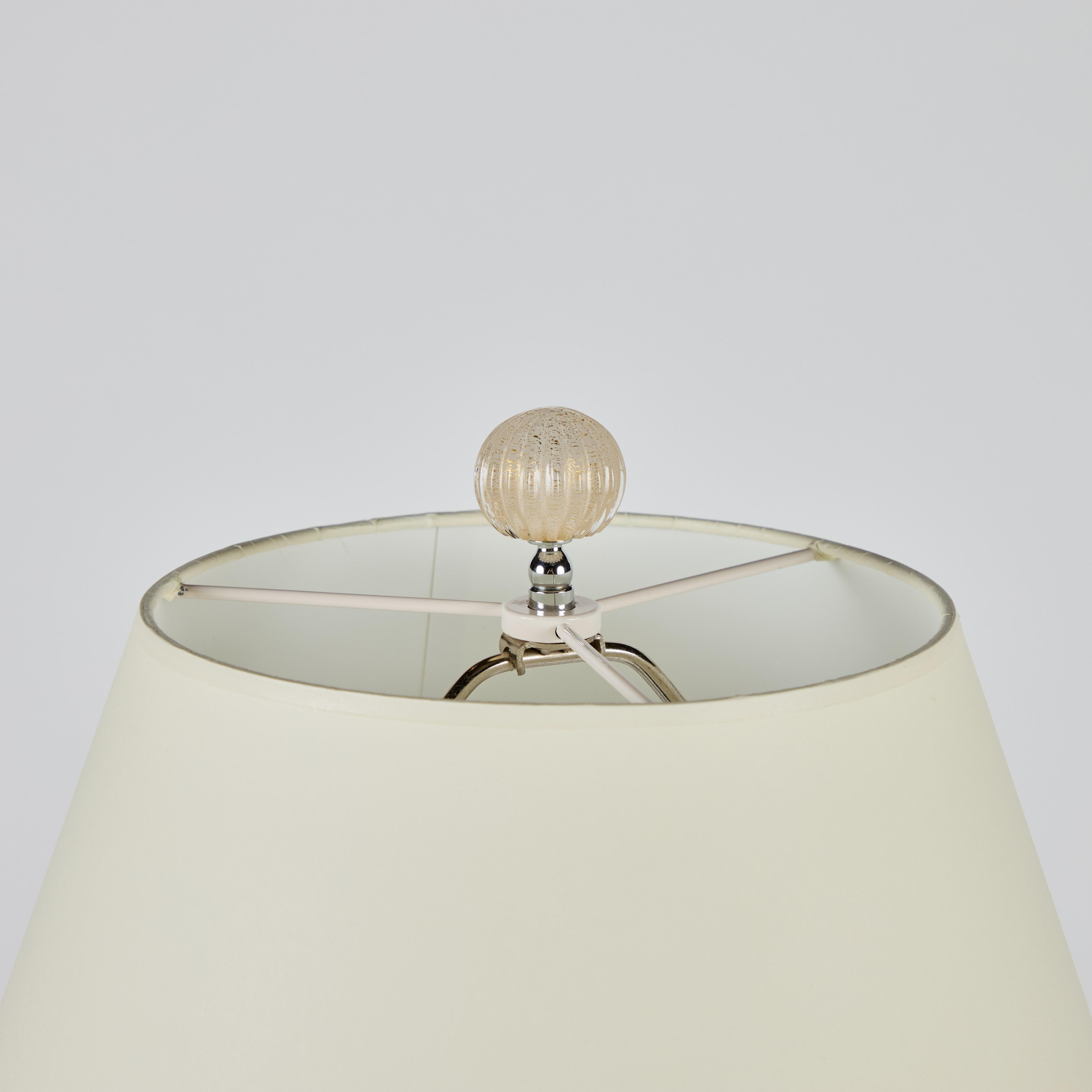 Lámpara de mesa de cristal de Murano de mediados de siglo en Bueno estado para la venta en Los Angeles, CA