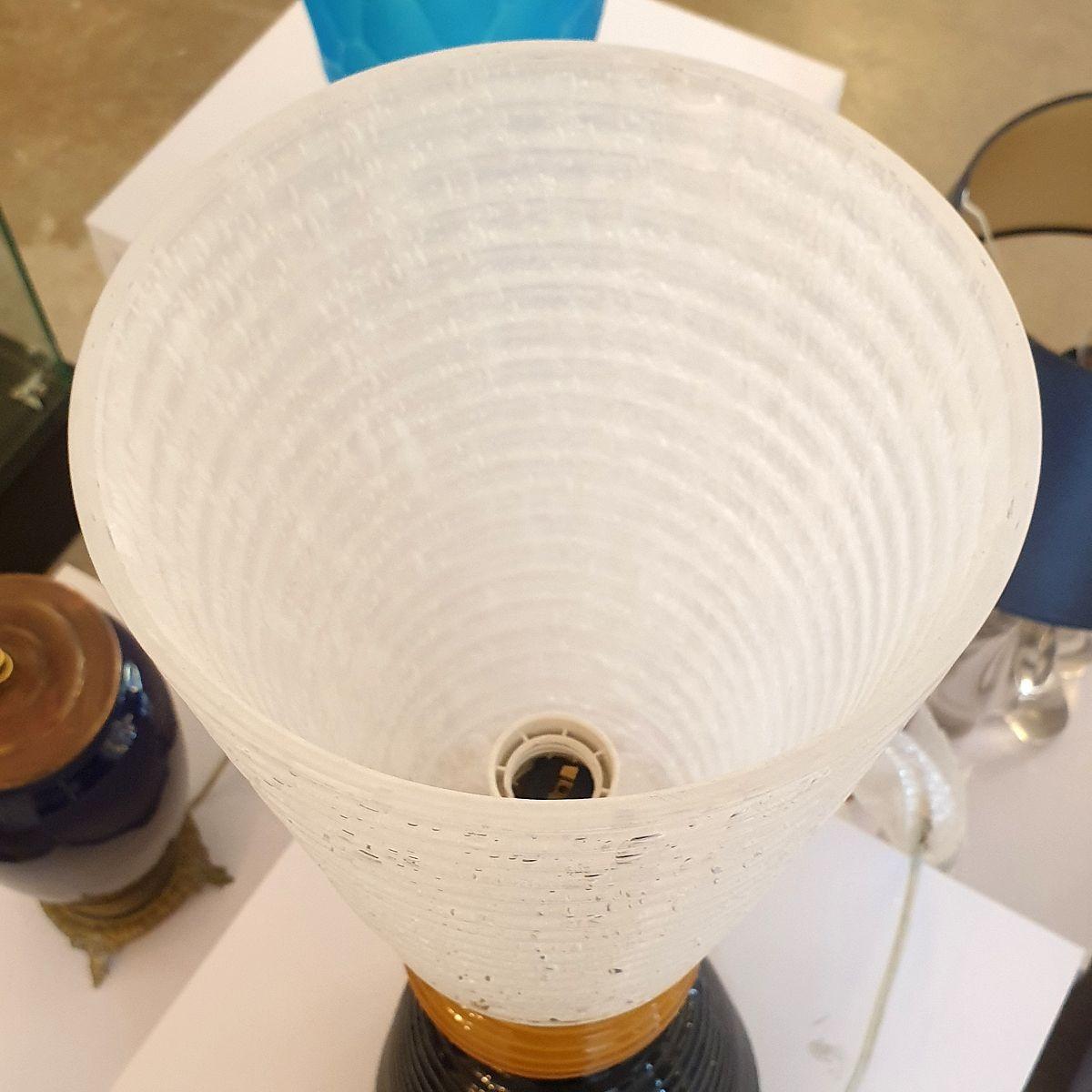 Lampada da tavolo in vetro di Murano della metà del secolo scorso, Italia in vendita 3