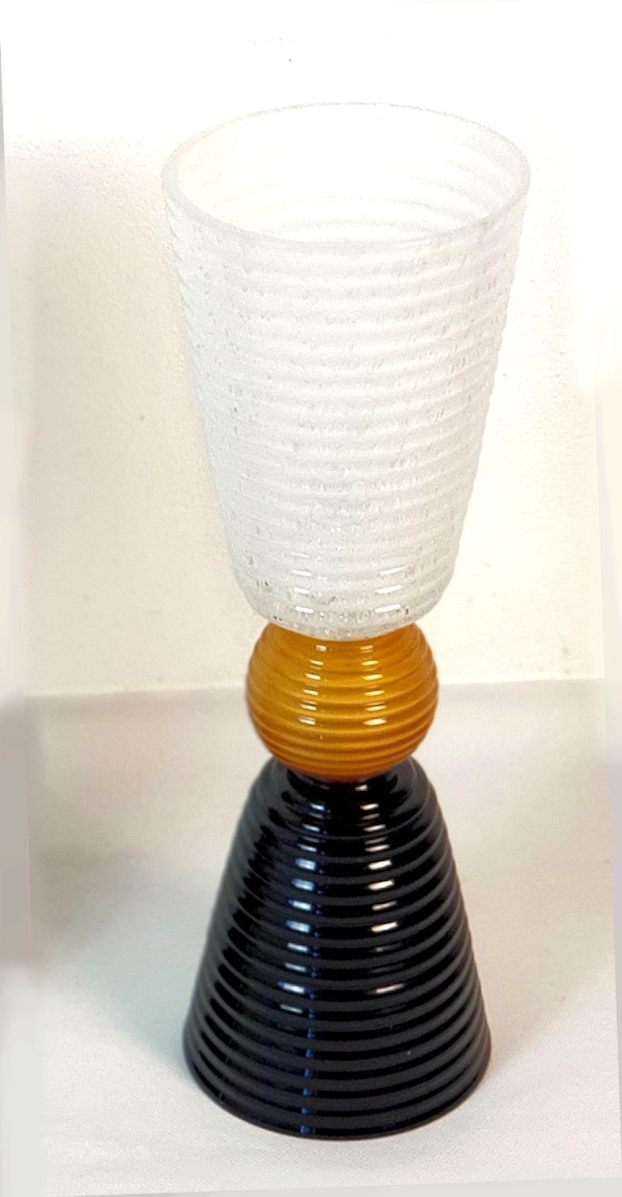 Mid-Century Modern Lampe de table en verre de Murano du milieu du siècle, Italie en vente