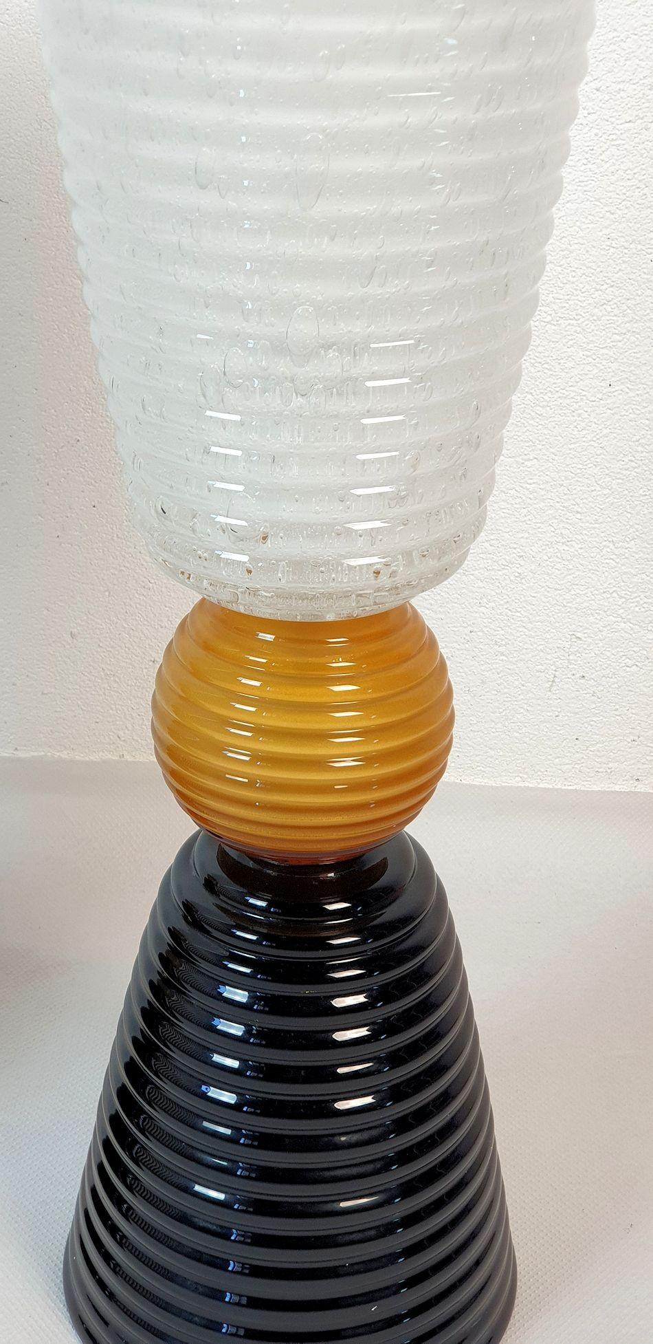 Italian Mid-Century Murano Glass Table Lamp, Italy For Sale