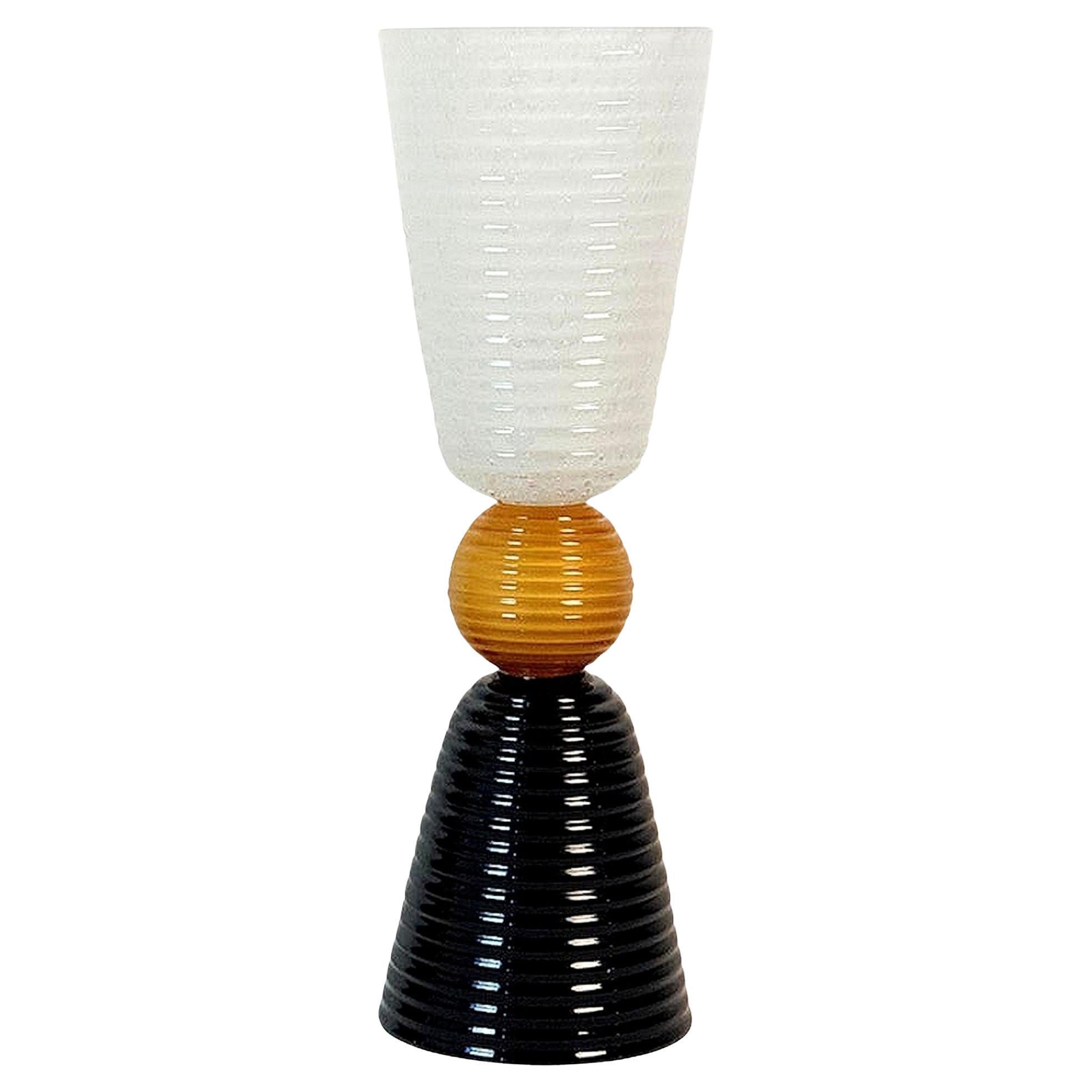 Mid-Century Murano Glass Table Lamp, Italy For Sale