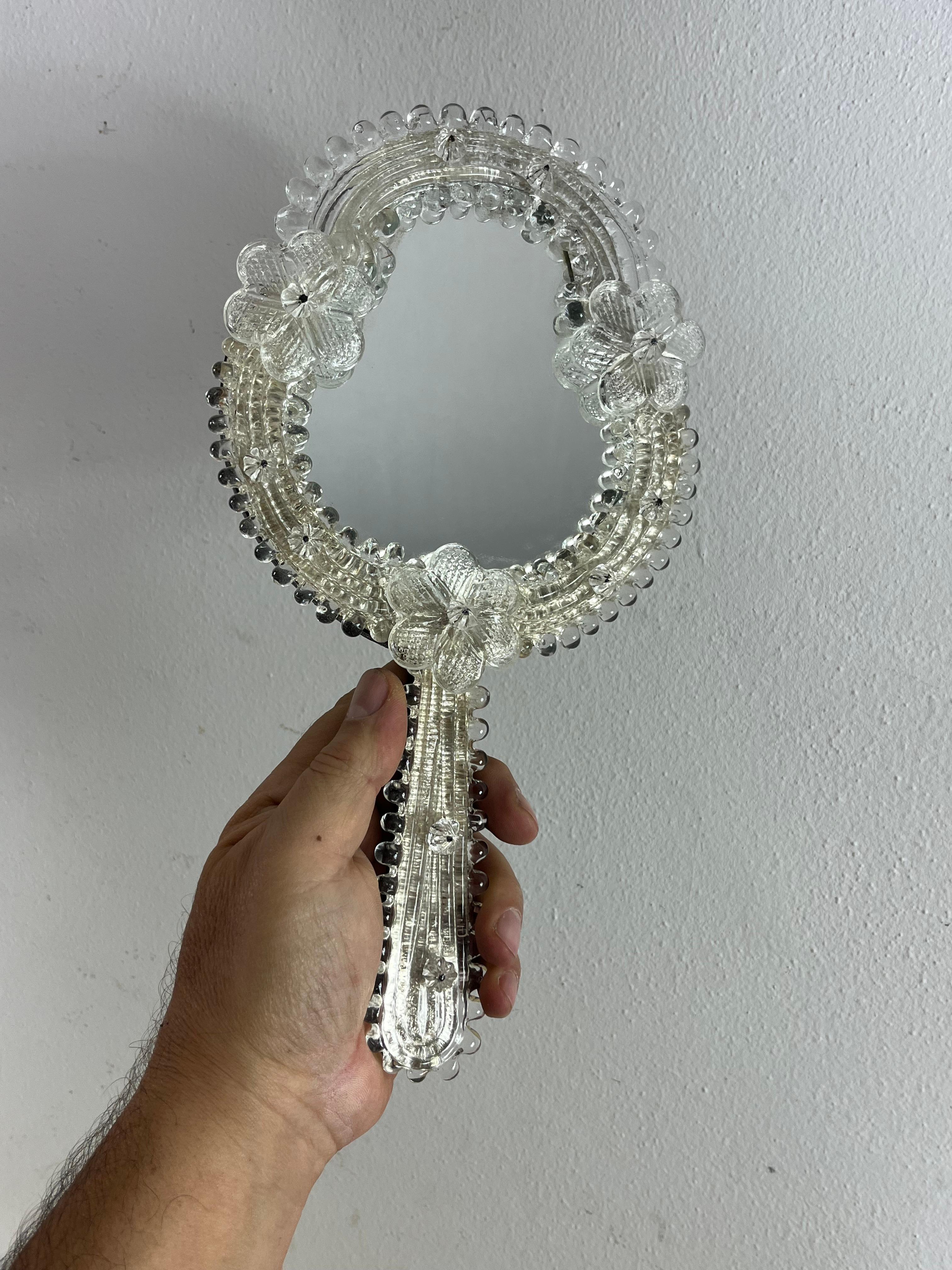 Mid-Century Murano glass table mirror, 1960s
Intact and in good condition, you can also hang it on the wall.